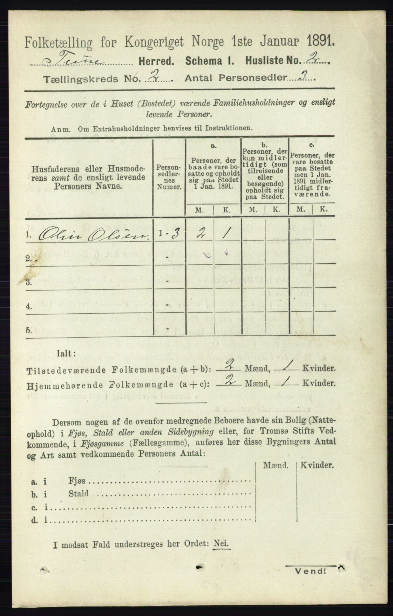 RA, 1891 census for 0130 Tune, 1891, p. 631