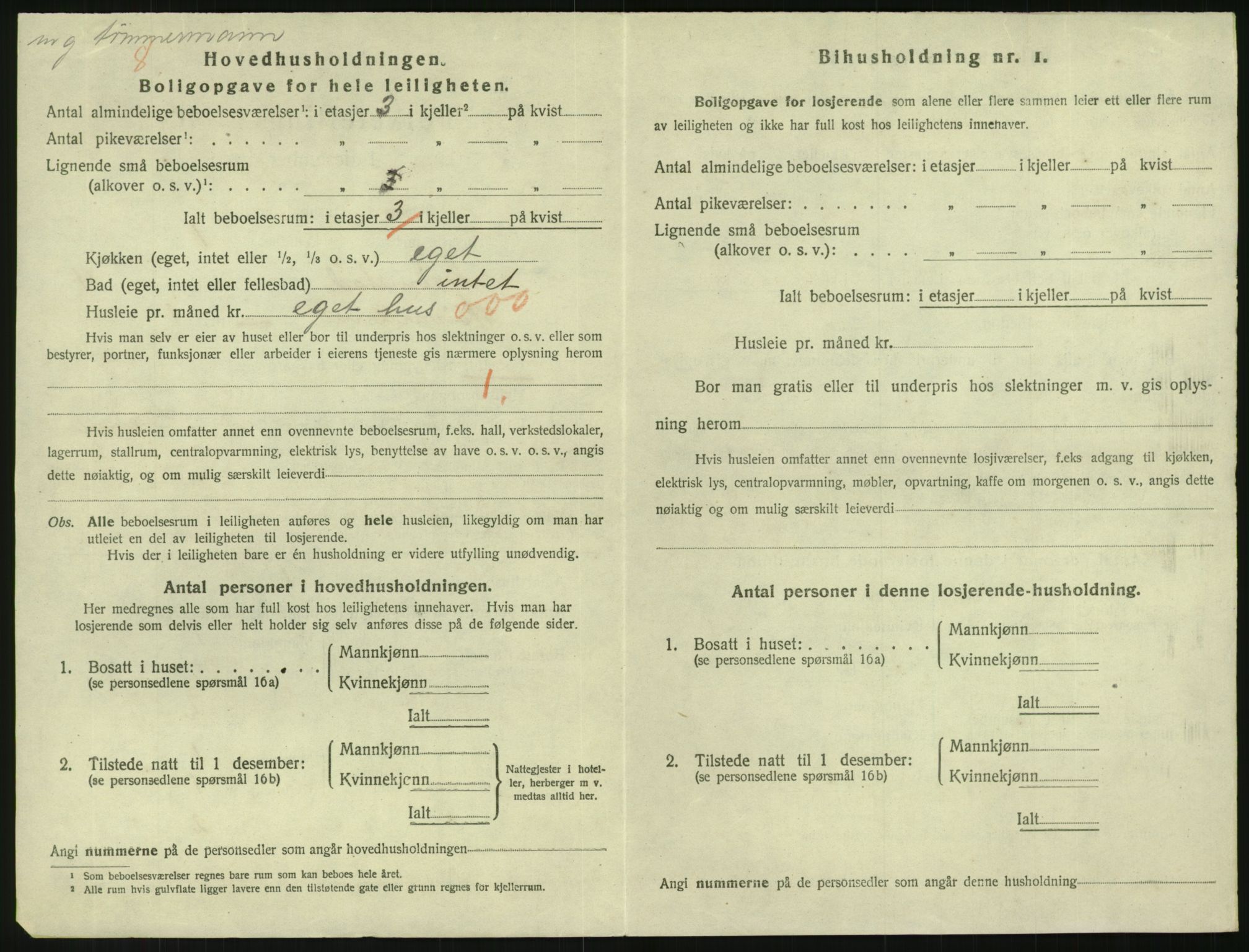 SAK, 1920 census for Grimstad, 1920, p. 1818