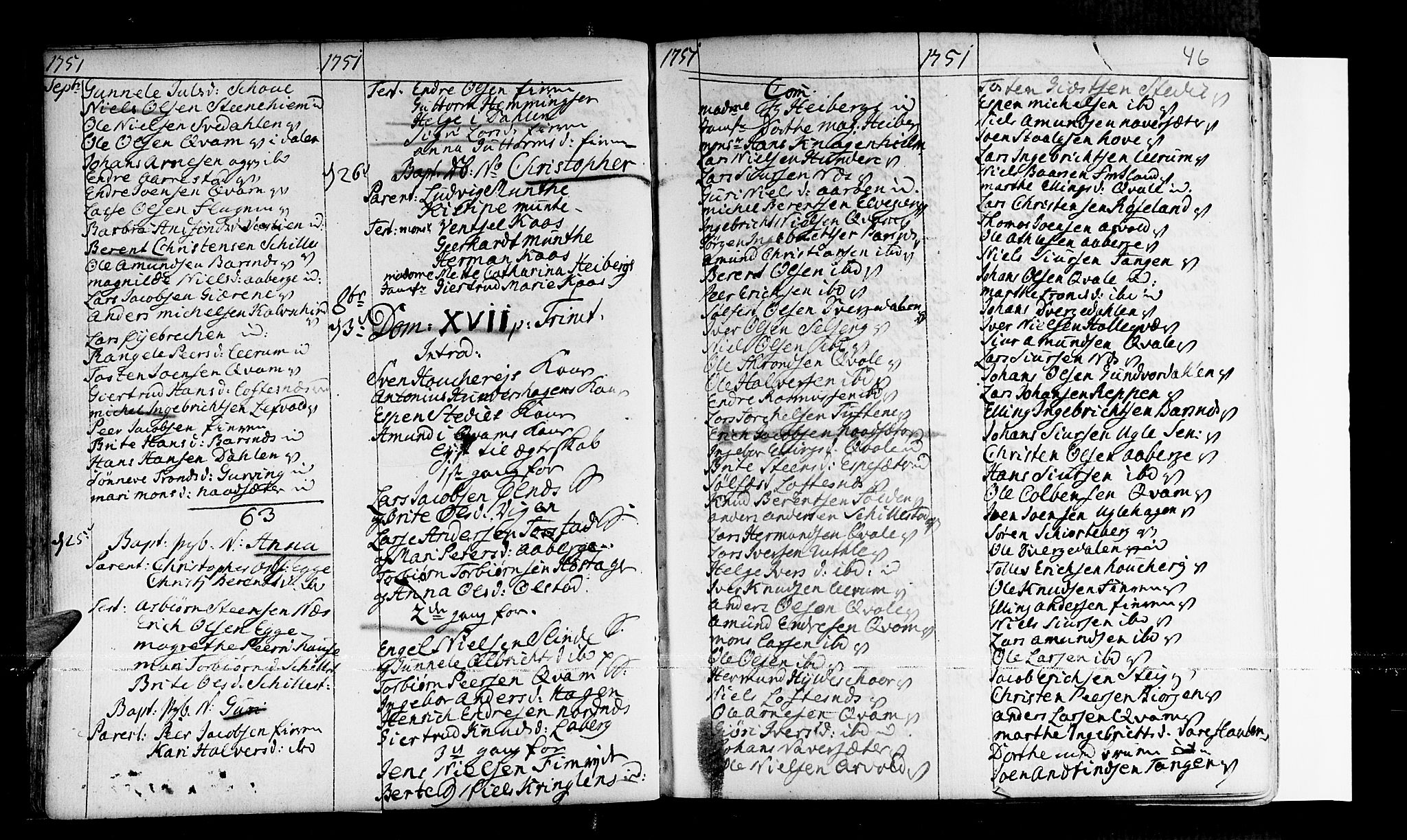 Sogndal sokneprestembete, AV/SAB-A-81301/H/Haa/Haaa/L0003: Parish register (official) no. A 3, 1747-1768, p. 46