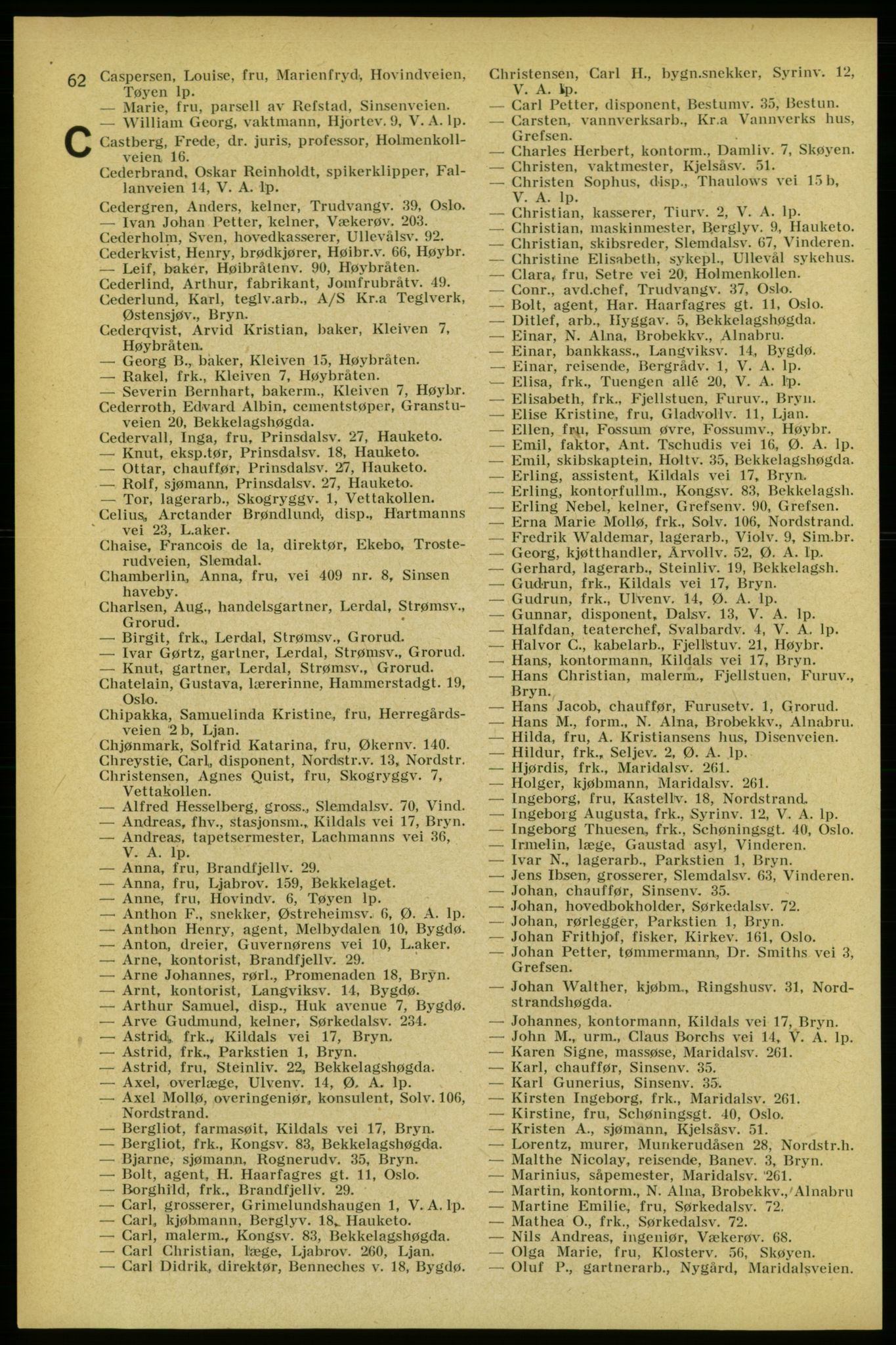Aker adressebok/adressekalender, PUBL/001/A/005: Aker adressebok, 1934-1935, p. 62