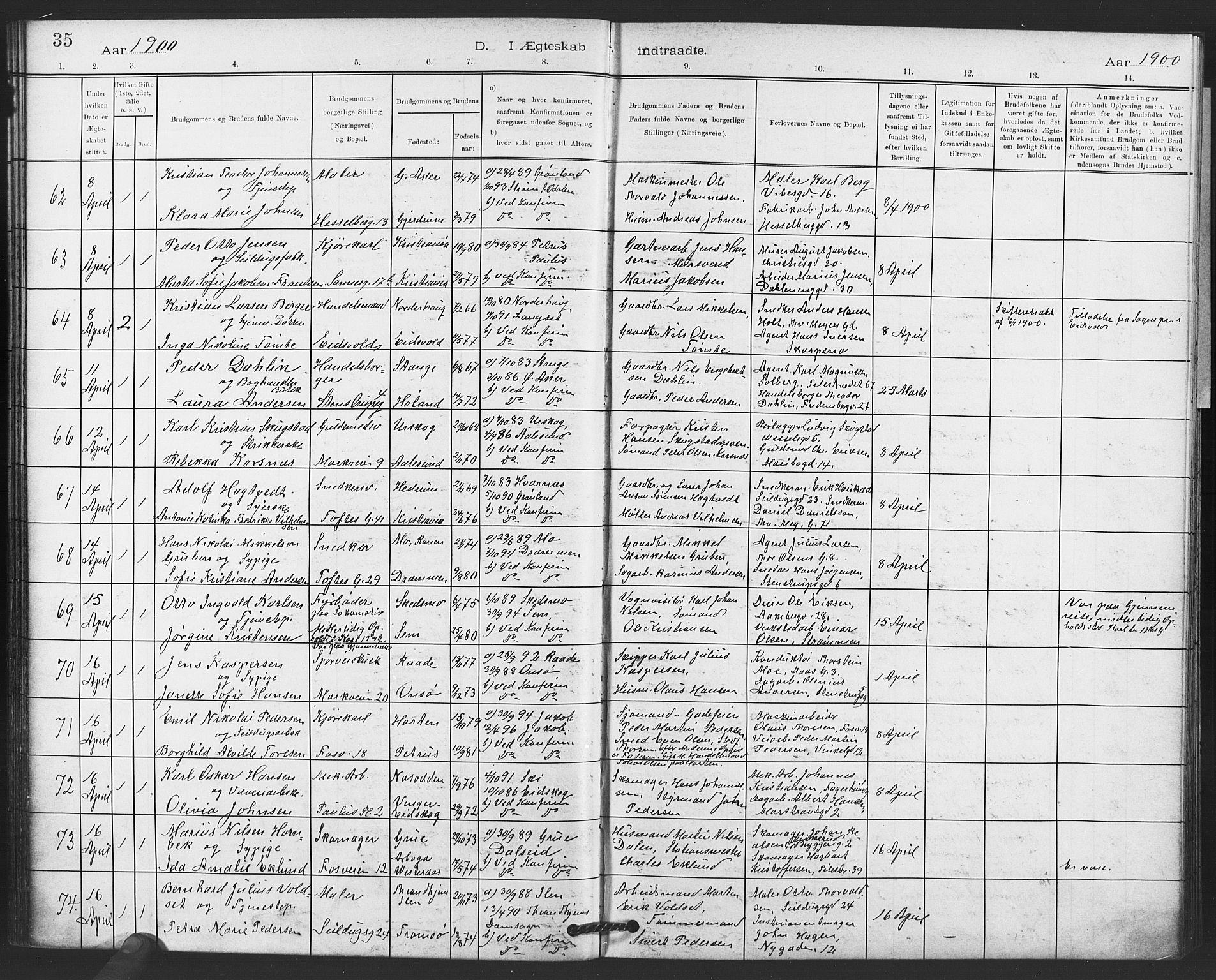 Paulus prestekontor Kirkebøker, AV/SAO-A-10871/F/Fa/L0010: Parish register (official) no. 10, 1898-1906, p. 35