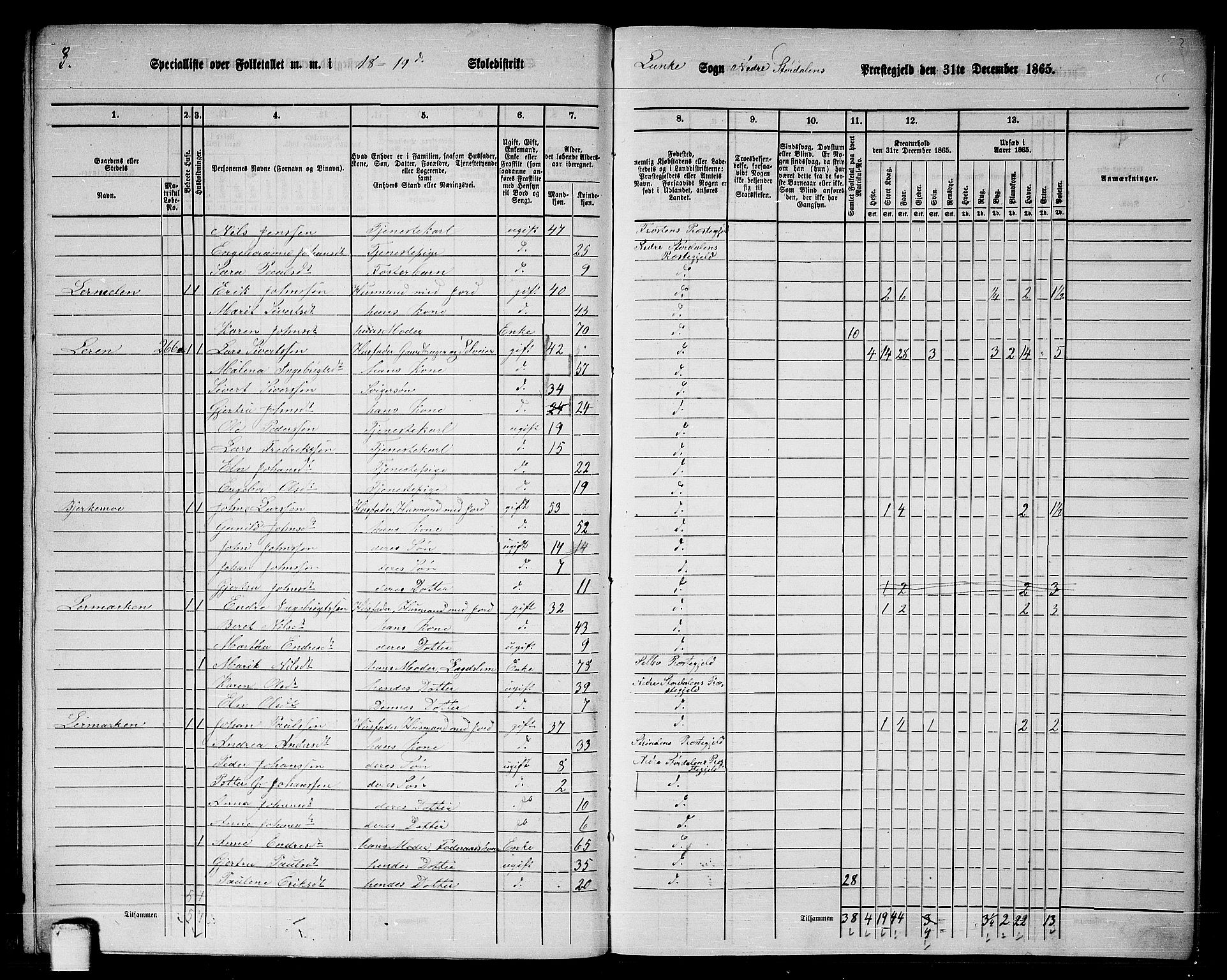 RA, 1865 census for Nedre Stjørdal, 1865, p. 300