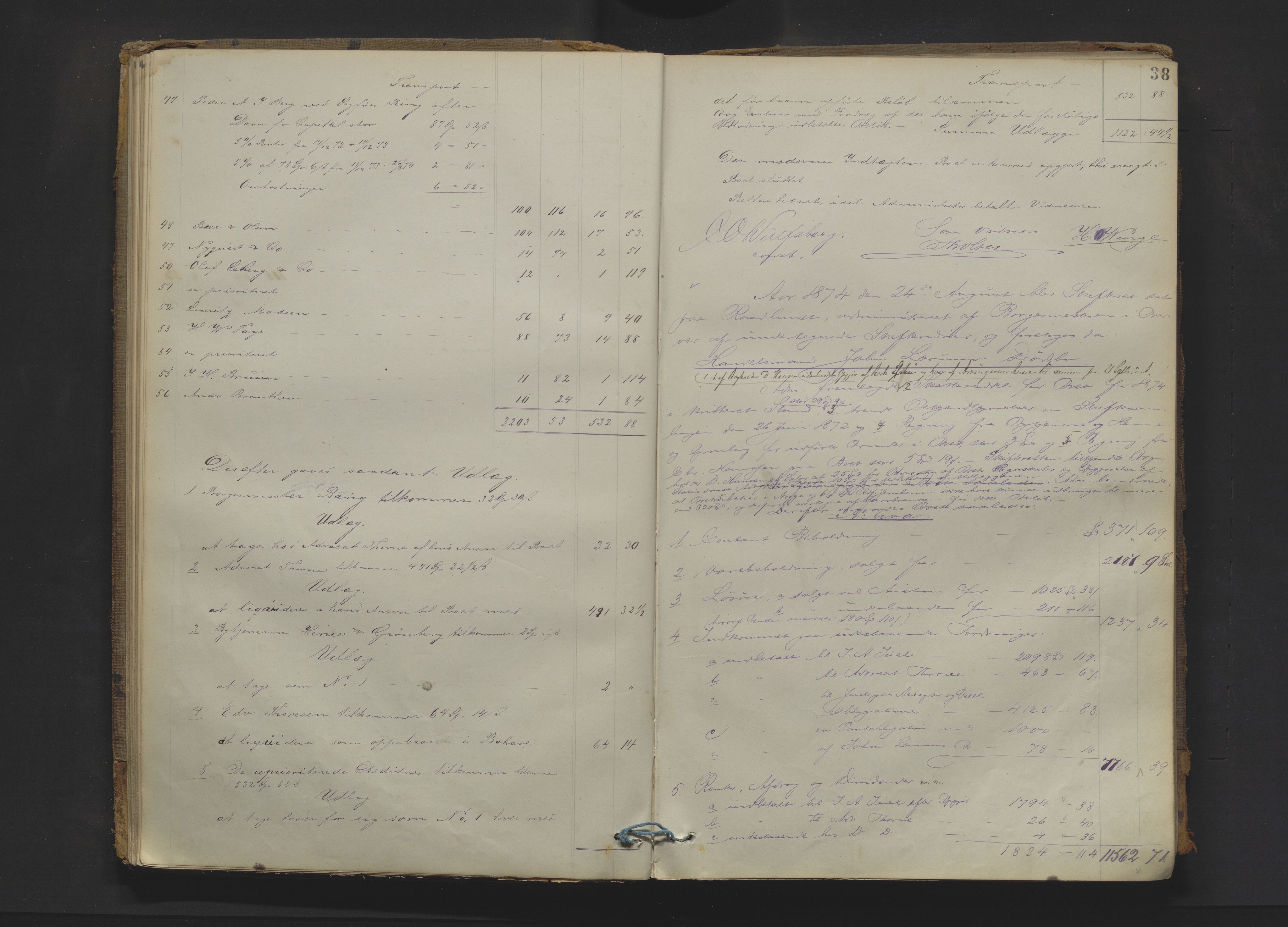 Drammen byfogd, AV/SAKO-A-222/H/Hb/Hbd/Hbda/L0003: Skifteutlodningsprotokoll., 1872-1878, p. 38