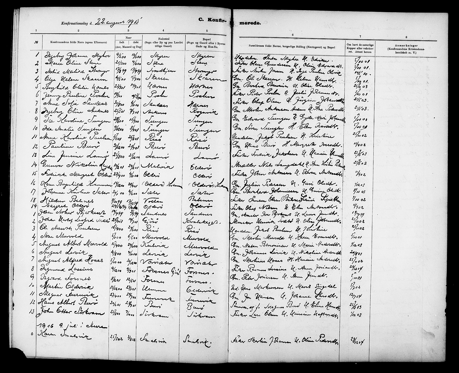 Ministerialprotokoller, klokkerbøker og fødselsregistre - Sør-Trøndelag, AV/SAT-A-1456/635/L0553: Parish register (copy) no. 635C01, 1898-1919