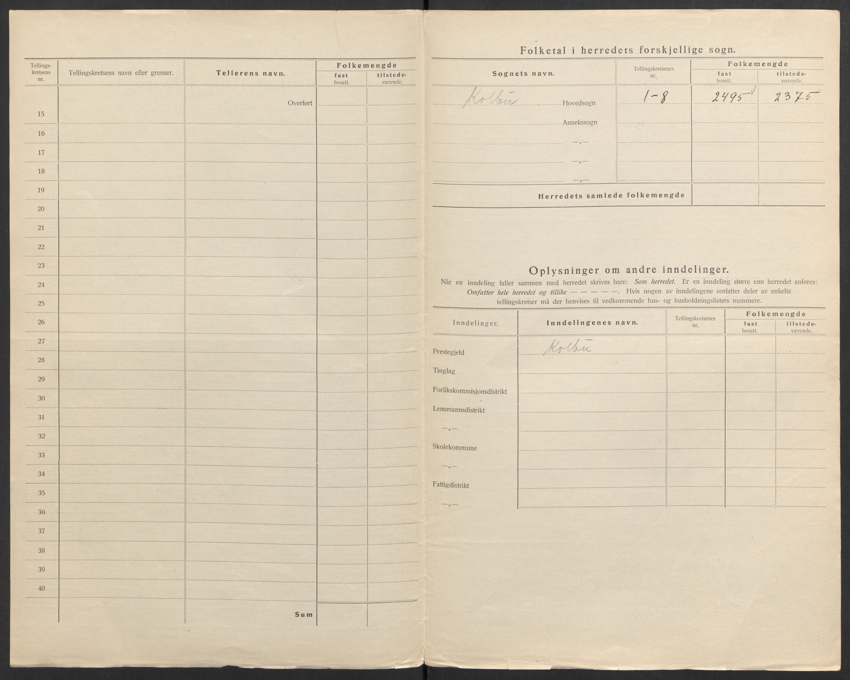 SAH, 1920 census for Kolbu, 1920, p. 4