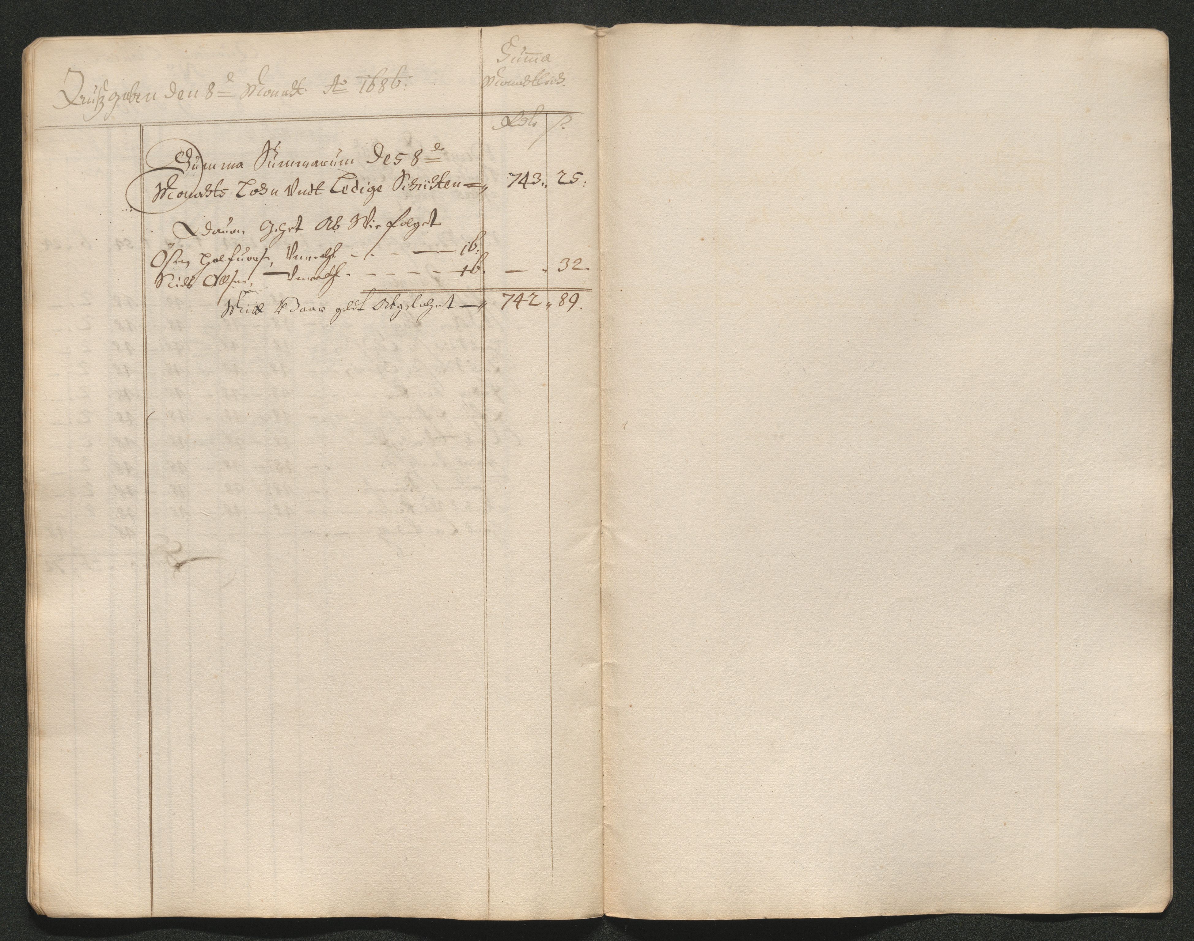 Kongsberg Sølvverk 1623-1816, AV/SAKO-EA-3135/001/D/Dc/Dcd/L0065: Utgiftsregnskap for gruver m.m. , 1687, p. 63