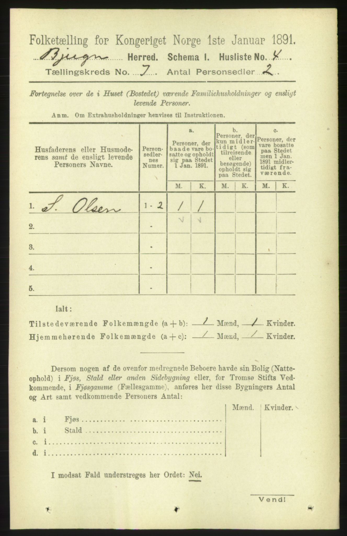 RA, 1891 census for 1627 Bjugn, 1891, p. 1803