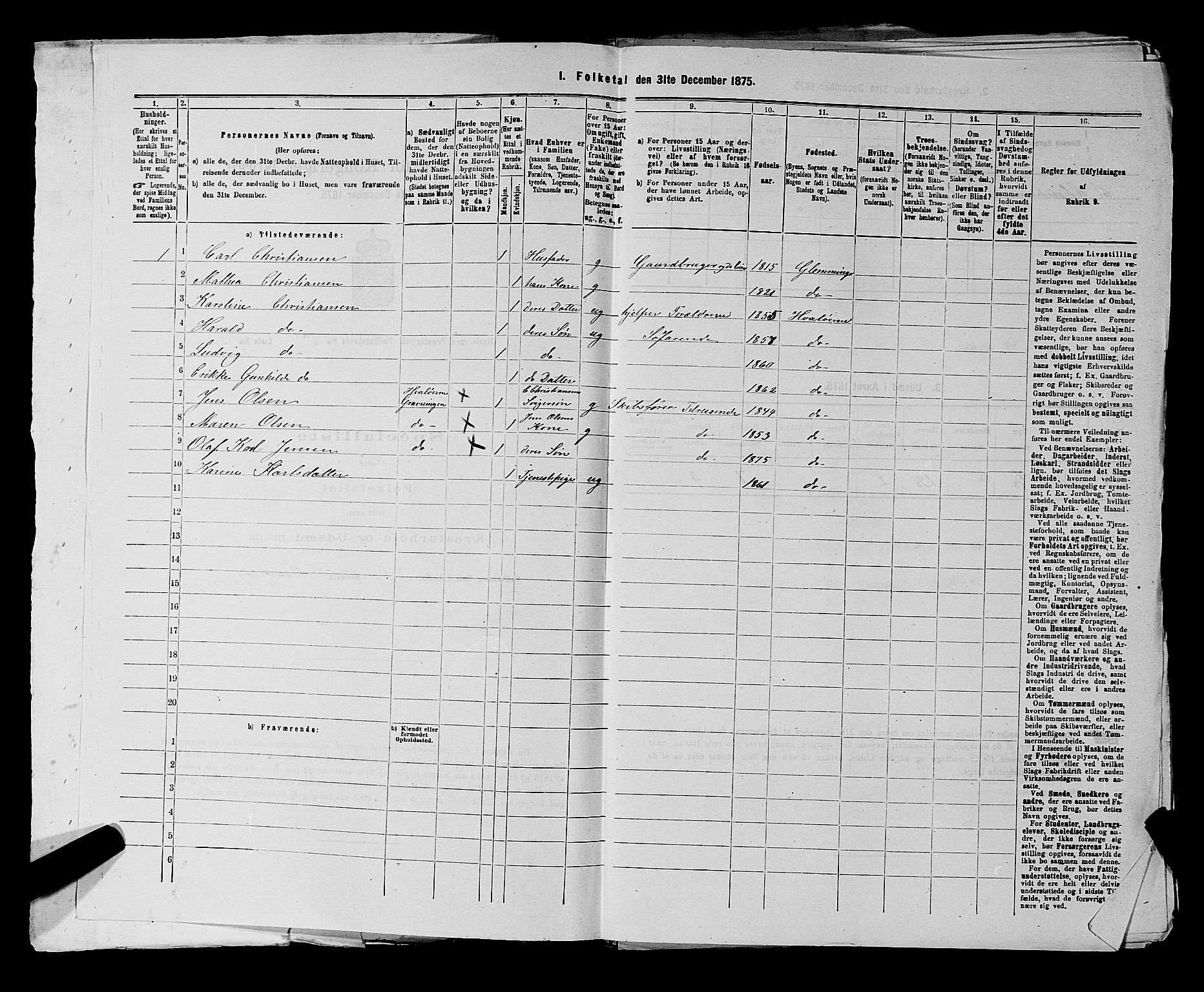 RA, 1875 census for 0111P Hvaler, 1875, p. 255