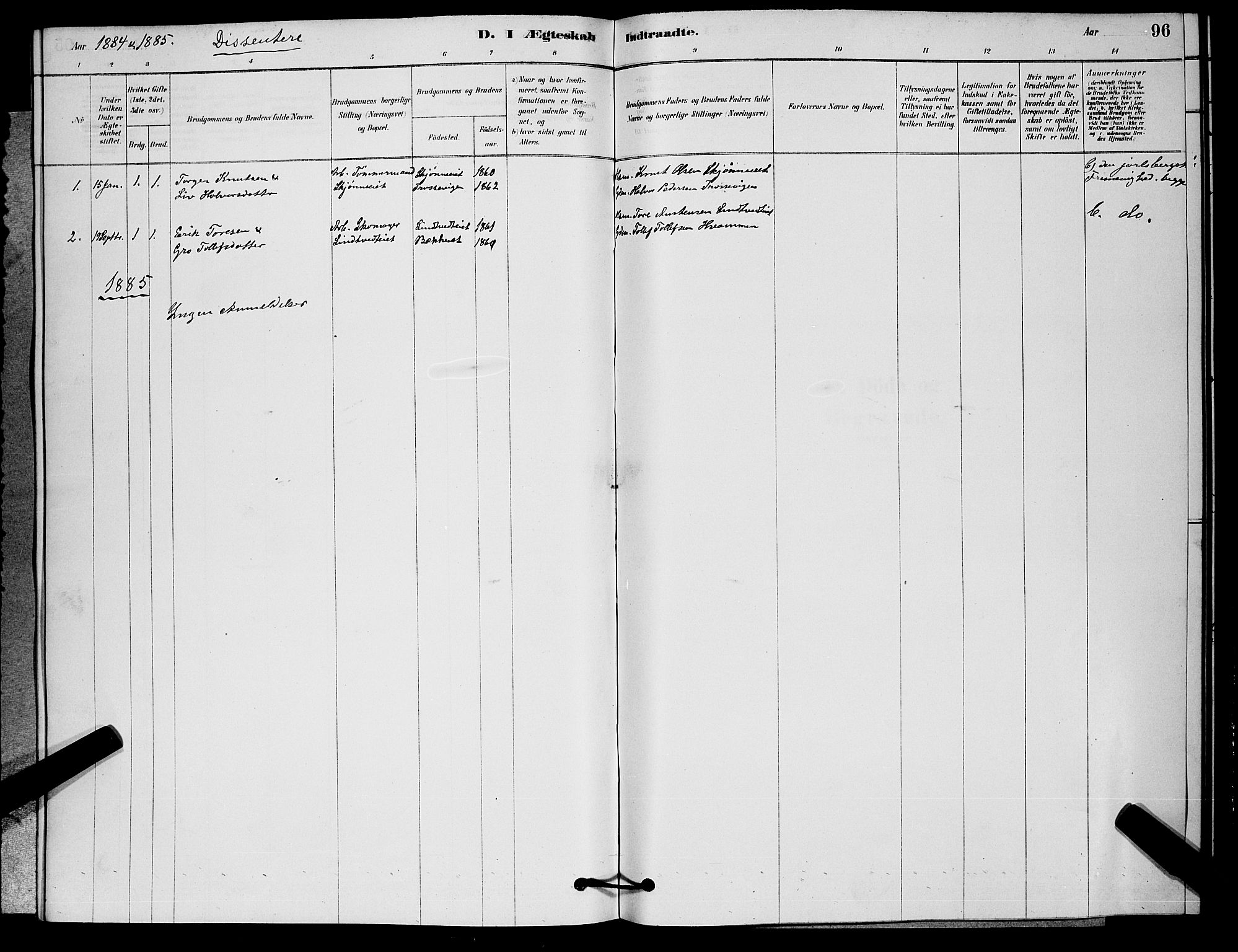 Nore kirkebøker, AV/SAKO-A-238/G/Ga/L0002: Parish register (copy) no. I 2, 1878-1885, p. 96