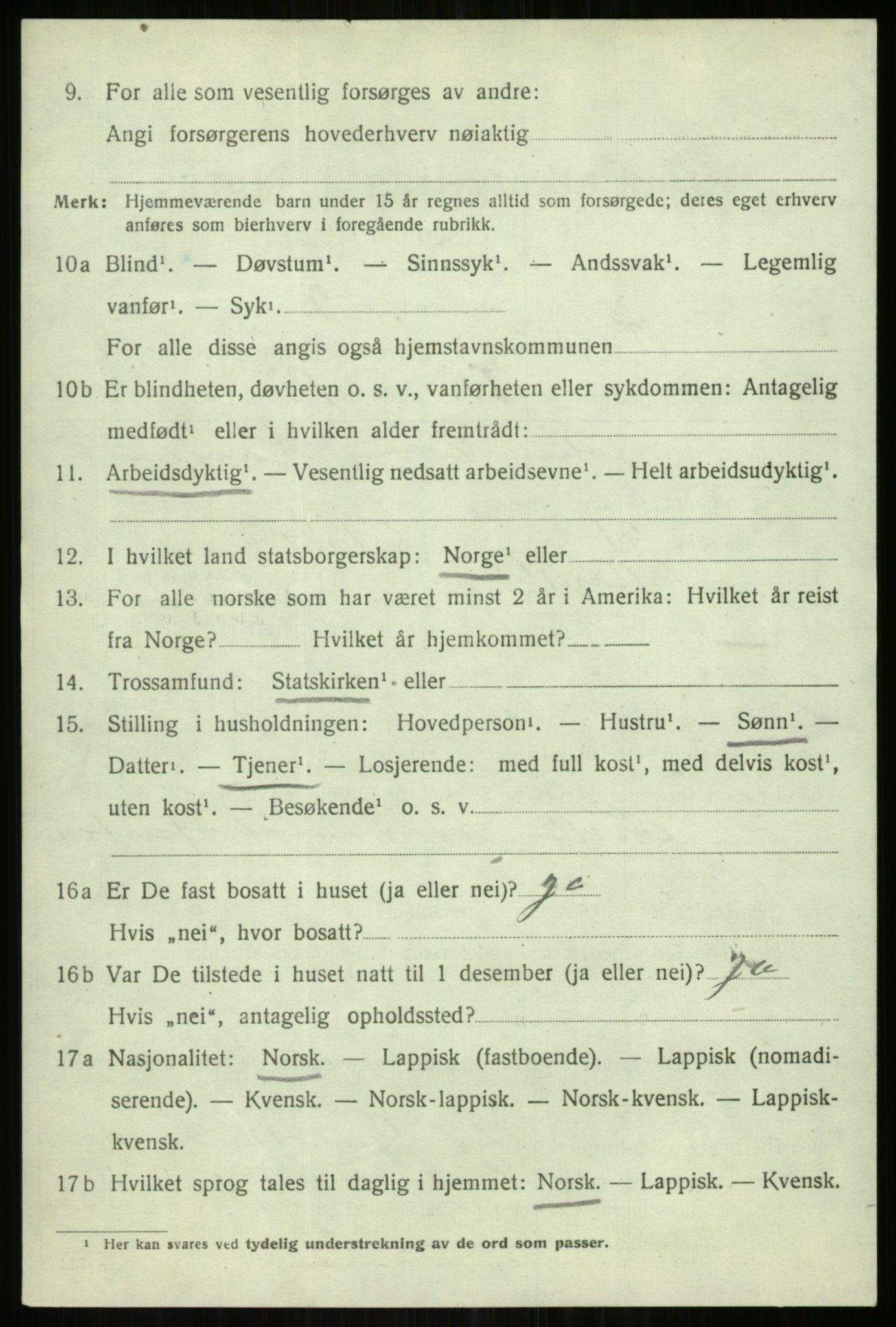 SATØ, 1920 census for Karlsøy, 1920, p. 2024