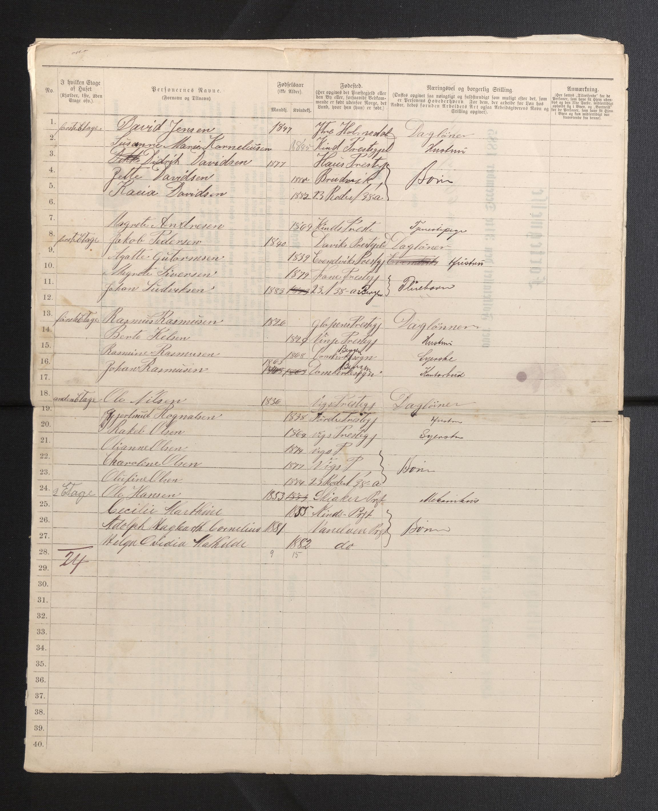 SAB, 1885 census for 1301 Bergen, 1885, p. 8238