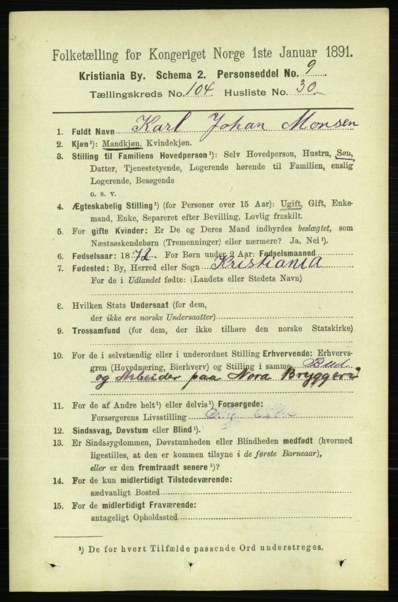 RA, 1891 census for 0301 Kristiania, 1891, p. 52791