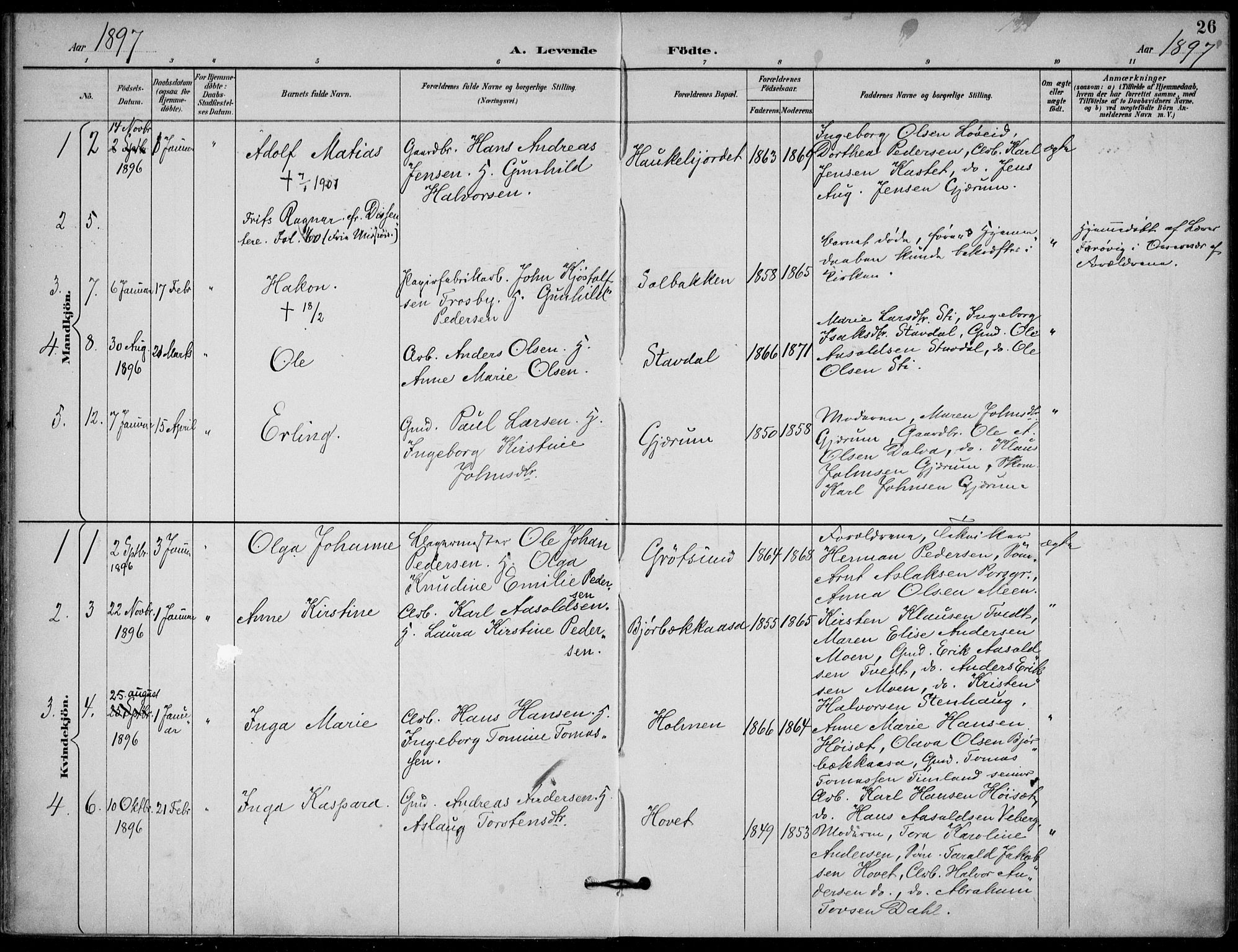 Solum kirkebøker, AV/SAKO-A-306/F/Fb/L0002: Parish register (official) no. II 2, 1893-1901, p. 26