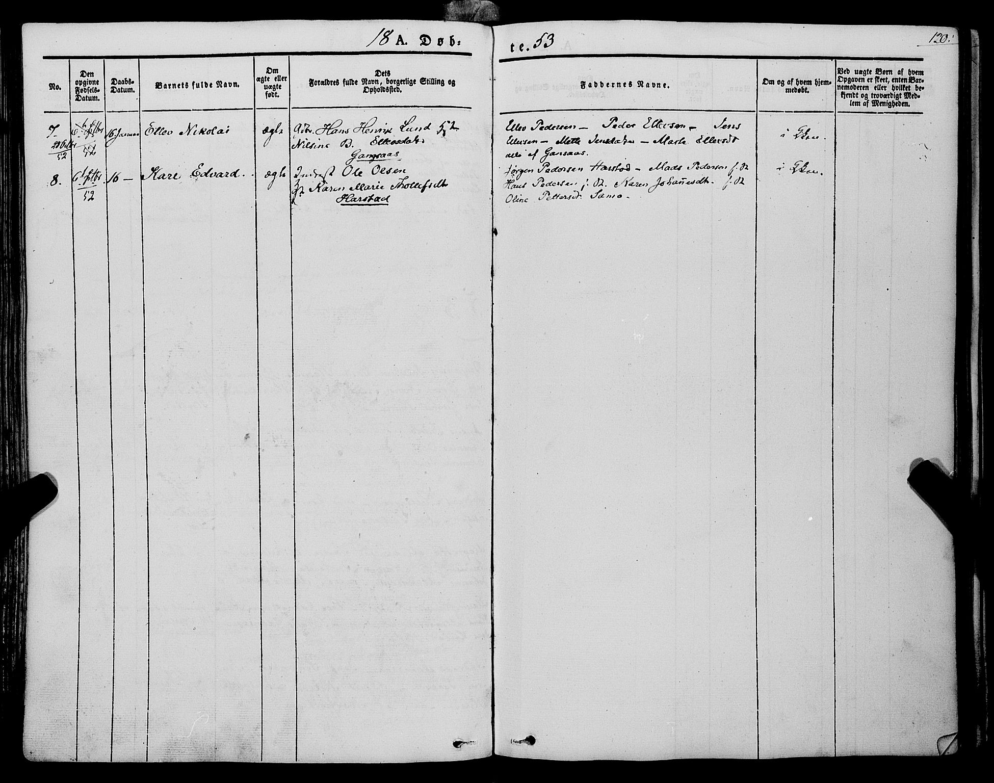 Trondenes sokneprestkontor, AV/SATØ-S-1319/H/Ha/L0009kirke: Parish register (official) no. 9, 1841-1852, p. 120