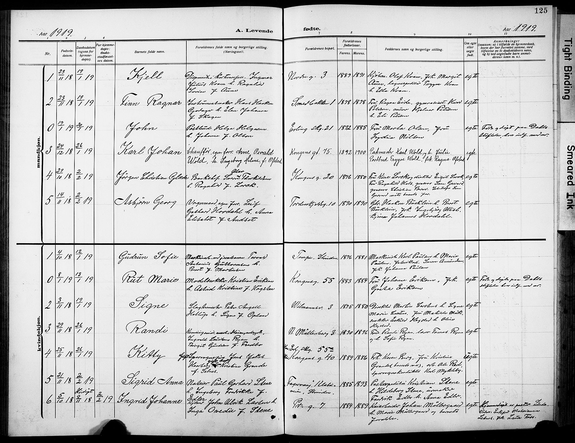Ministerialprotokoller, klokkerbøker og fødselsregistre - Sør-Trøndelag, SAT/A-1456/601/L0096: Parish register (copy) no. 601C14, 1911-1931, p. 125