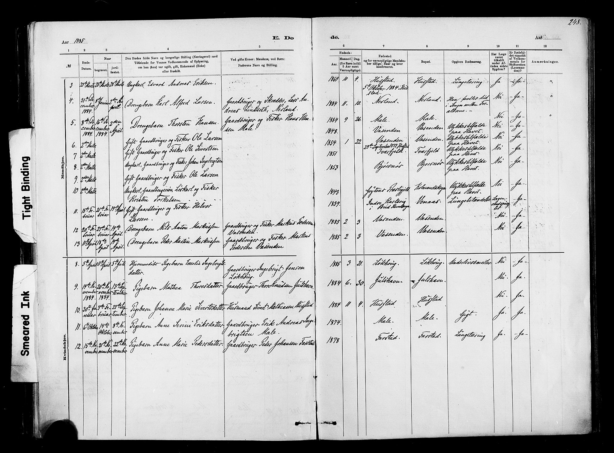 Ministerialprotokoller, klokkerbøker og fødselsregistre - Møre og Romsdal, AV/SAT-A-1454/567/L0778: Parish register (official) no. 567A01, 1881-1903, p. 248