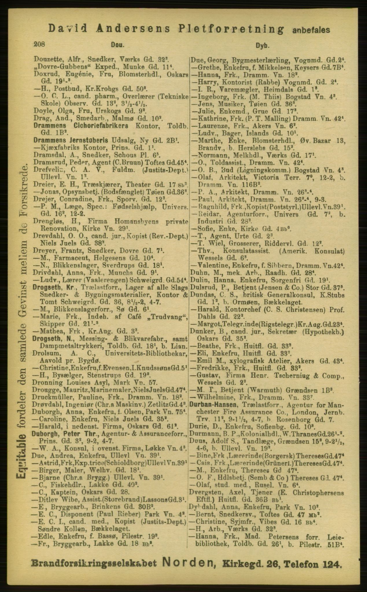 Kristiania/Oslo adressebok, PUBL/-, 1898, p. 208