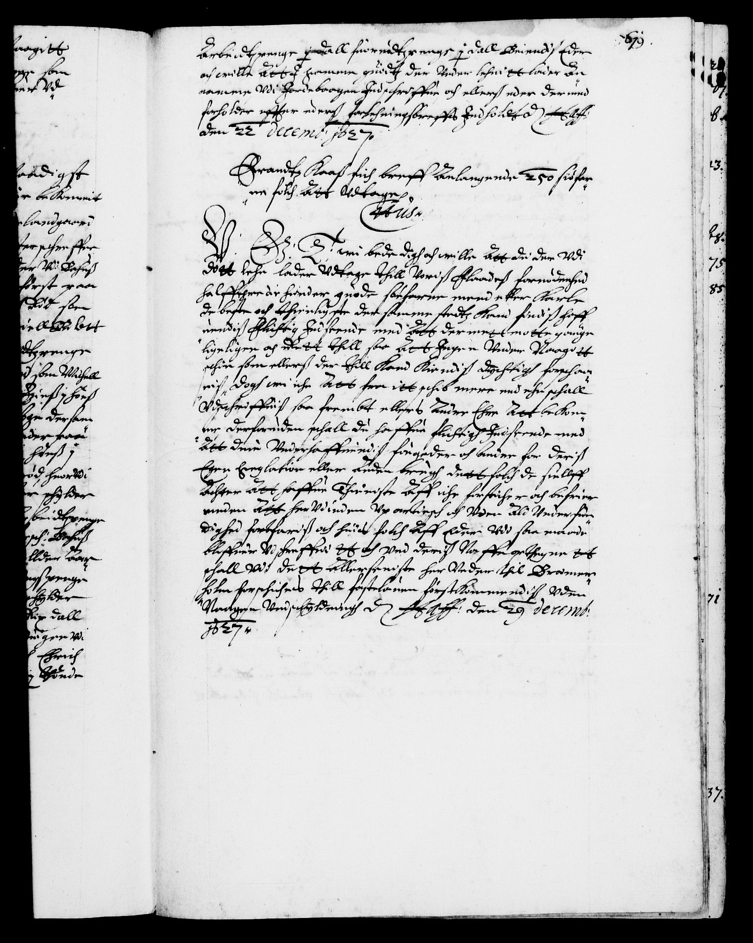 Danske Kanselli 1572-1799, RA/EA-3023/F/Fc/Fca/Fcab/L0004: Norske tegnelser (mikrofilm), 1617-1627, p. 619a