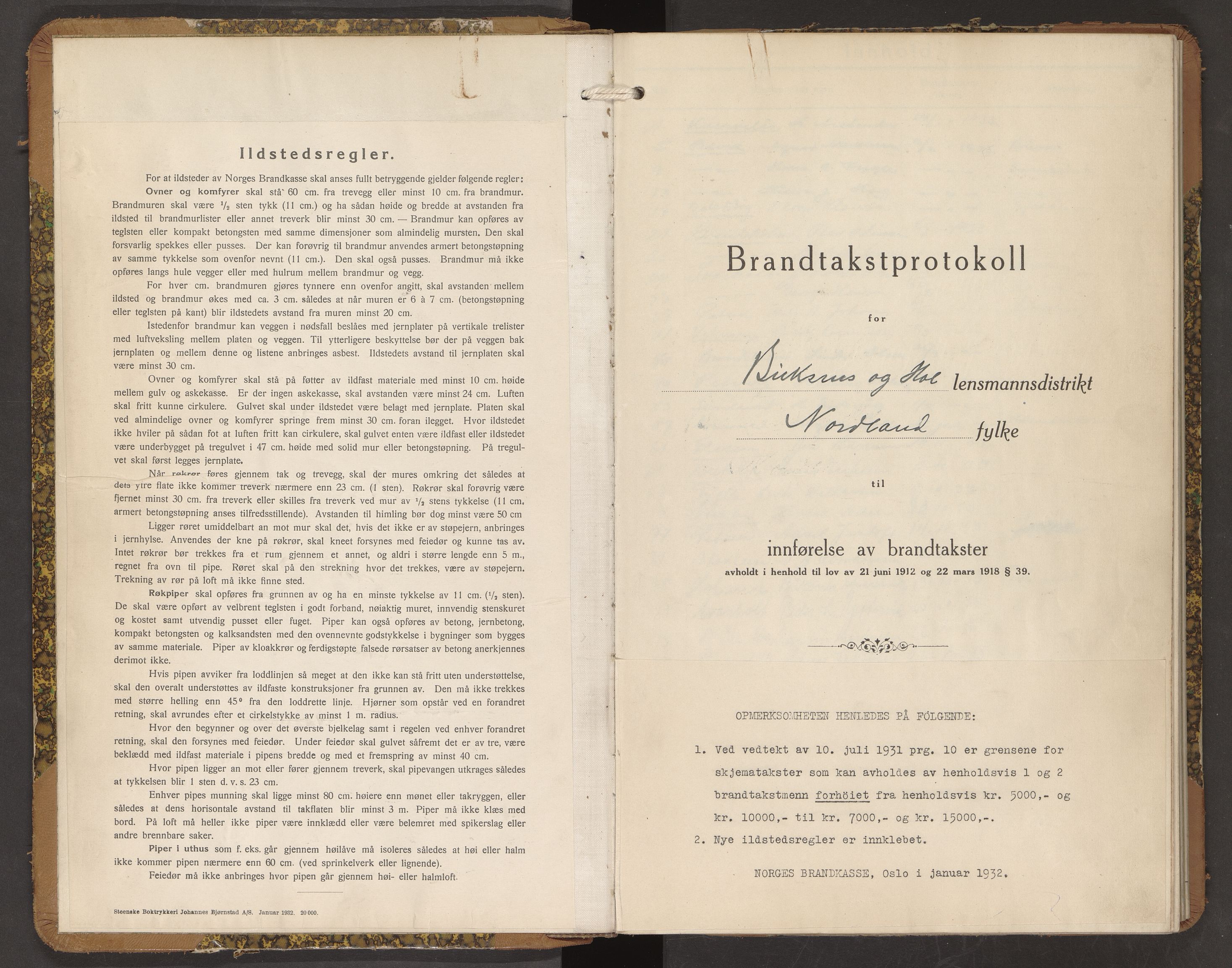 Norges Brannkasse Hol, SAT/A-5601/BT/L0022: Branntakstprotokoll med skjema, 1933-1935