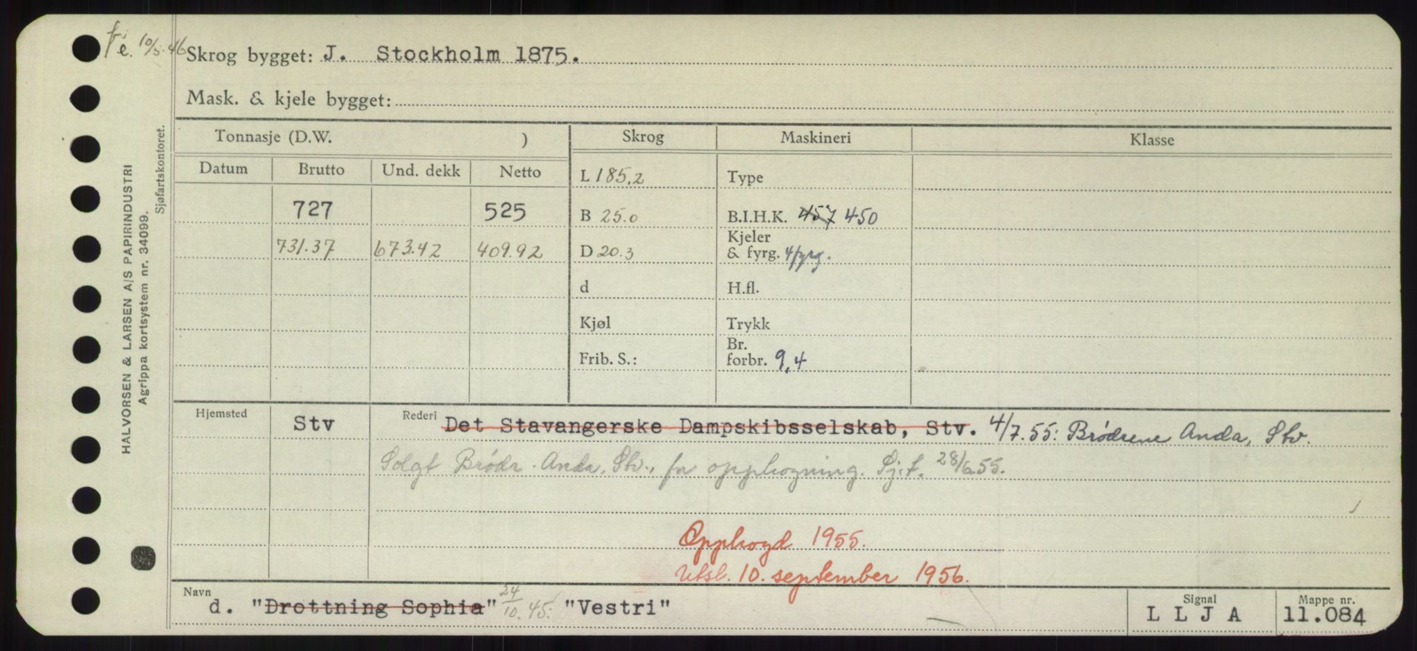 Sjøfartsdirektoratet med forløpere, Skipsmålingen, RA/S-1627/H/Hd/L0040: Fartøy, U-Ve, p. 781