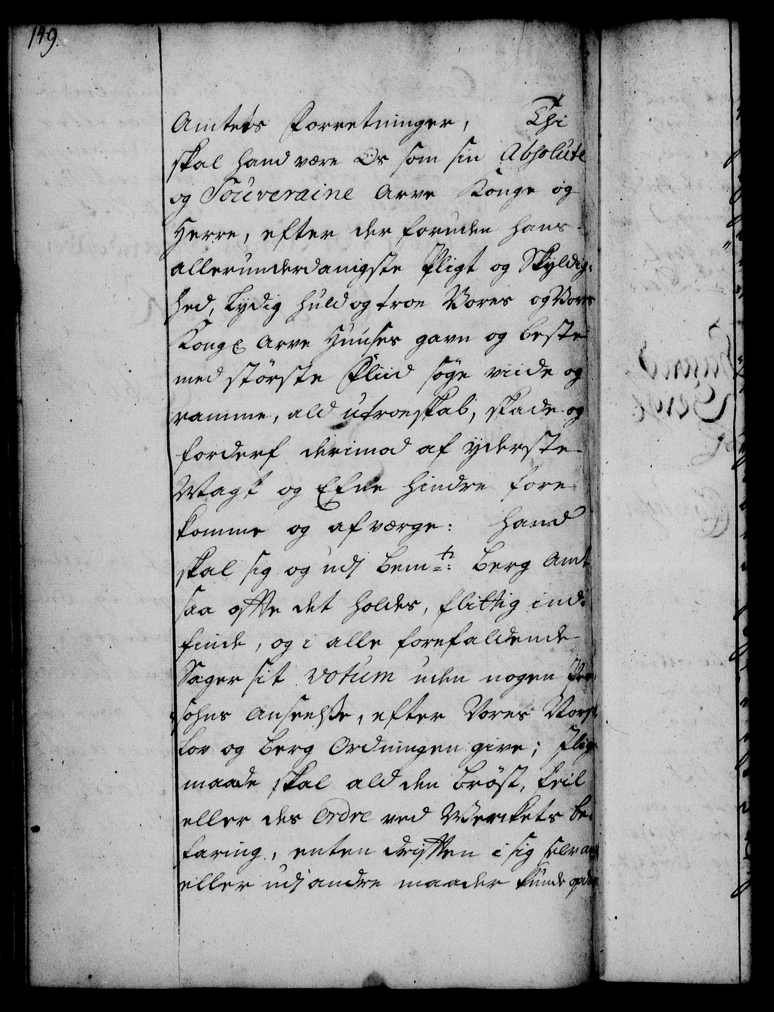 Rentekammeret, Kammerkanselliet, RA/EA-3111/G/Gg/Gge/L0002: Norsk bestallingsprotokoll med register (merket RK 53.26), 1730-1744, p. 149