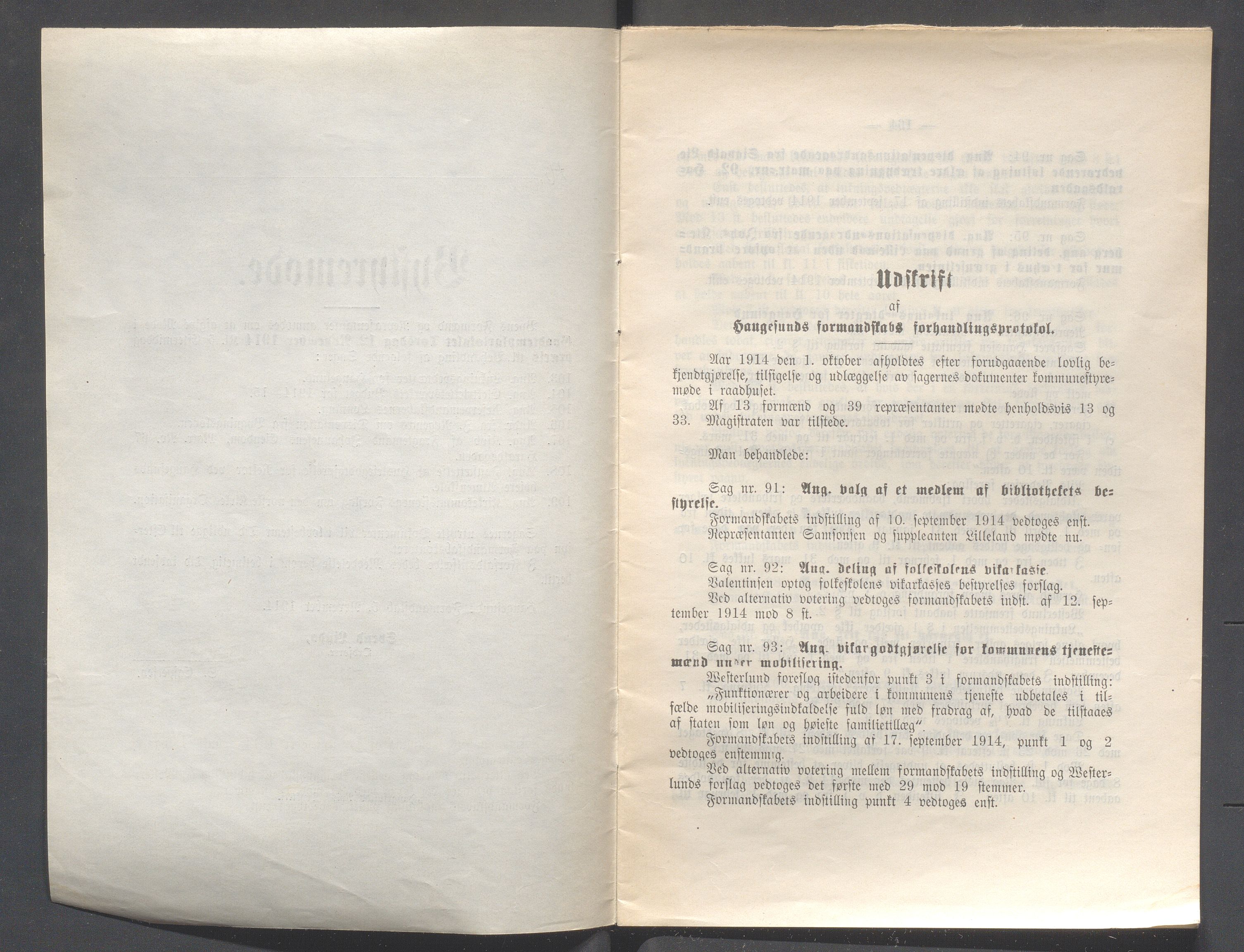 Haugesund kommune - Formannskapet og Bystyret, IKAR/A-740/A/Abb/L0002: Bystyreforhandlinger, 1908-1917, p. 543