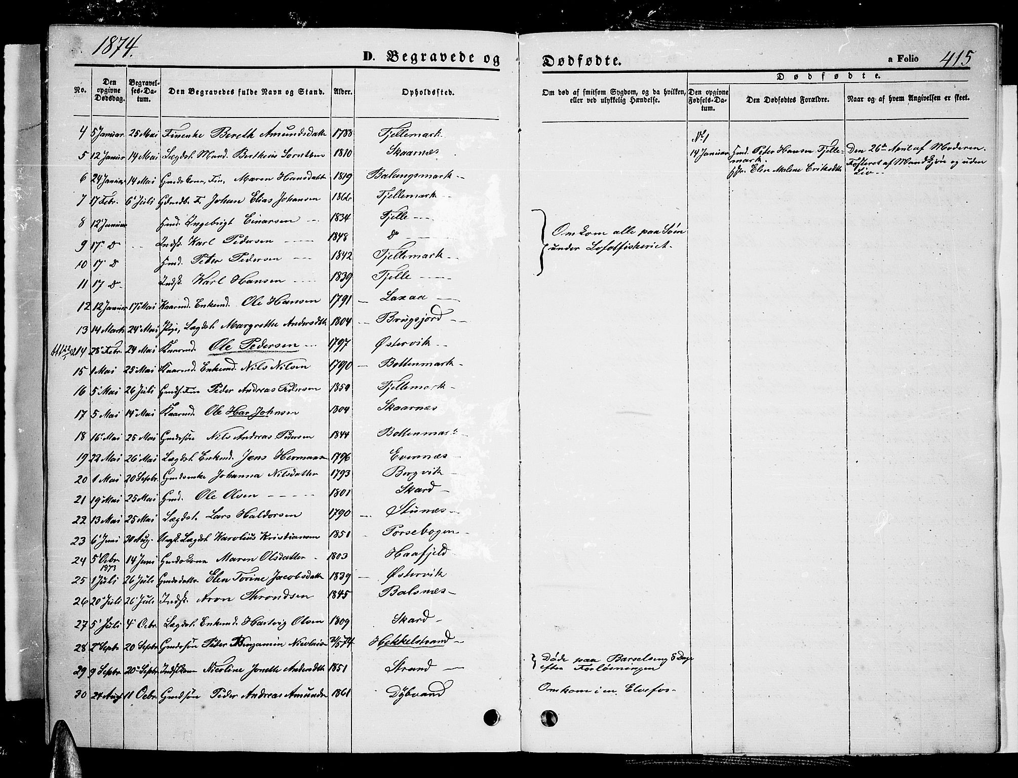 Ministerialprotokoller, klokkerbøker og fødselsregistre - Nordland, AV/SAT-A-1459/863/L0912: Parish register (copy) no. 863C02, 1858-1876, p. 415