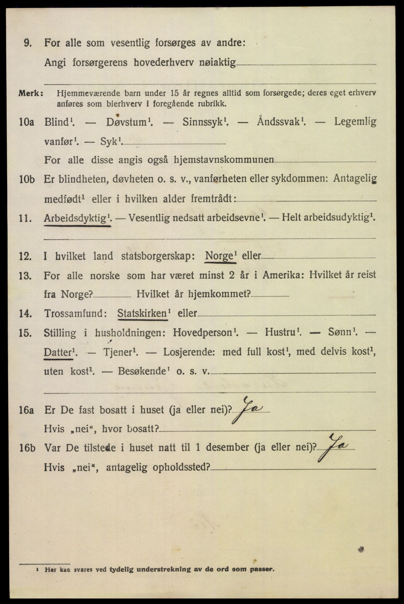 SAH, 1920 census for Trysil, 1920, p. 7700
