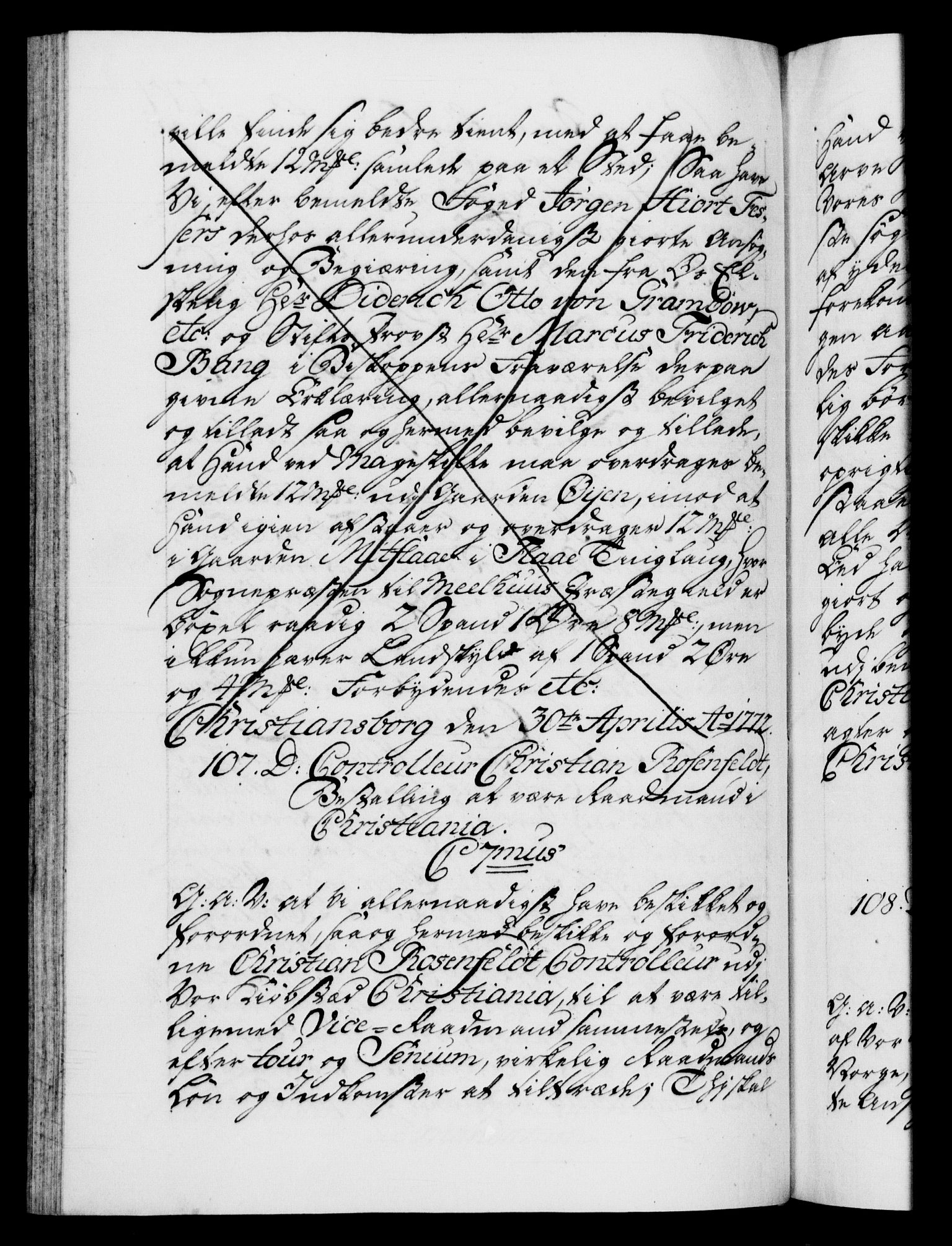 Danske Kanselli 1572-1799, AV/RA-EA-3023/F/Fc/Fca/Fcaa/L0045: Norske registre "Norske eller 3. dept.s åpne brev, 1771-1773, p. 277b