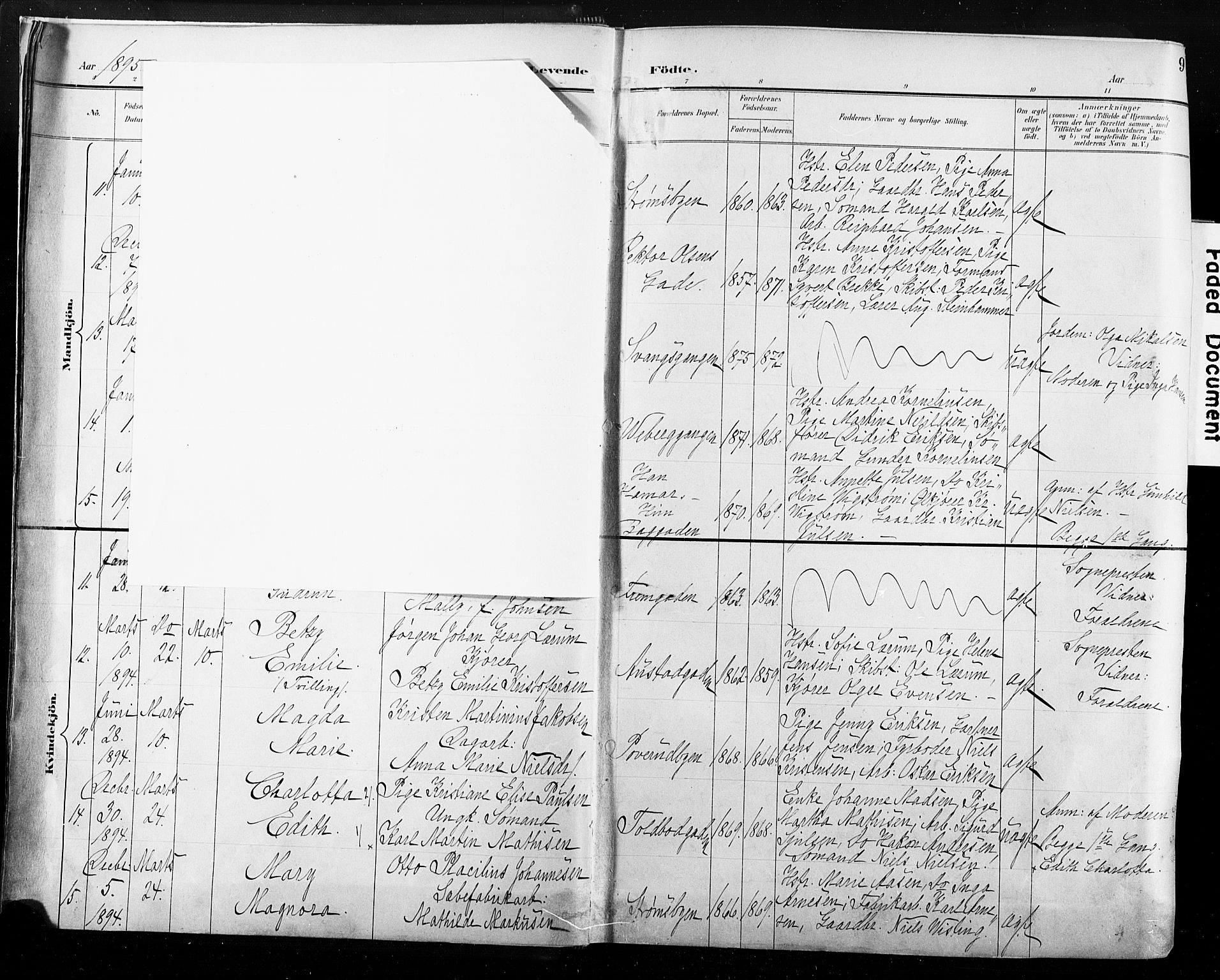 Strømsø kirkebøker, AV/SAKO-A-246/G/Ga/L0003: Parish register (copy) no. 3, 1894-1904, p. 9