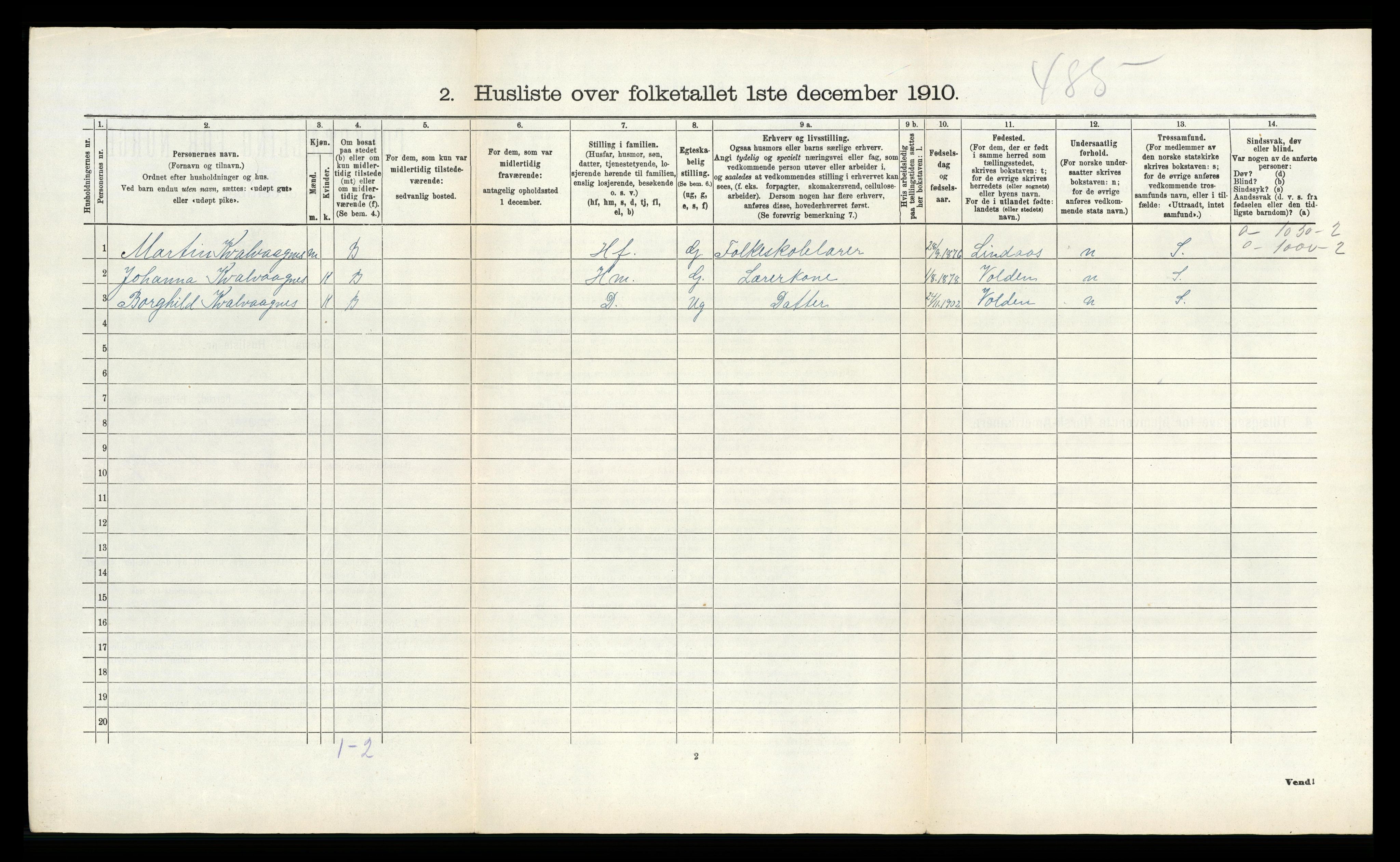 RA, 1910 census for Skåtøy, 1910, p. 238