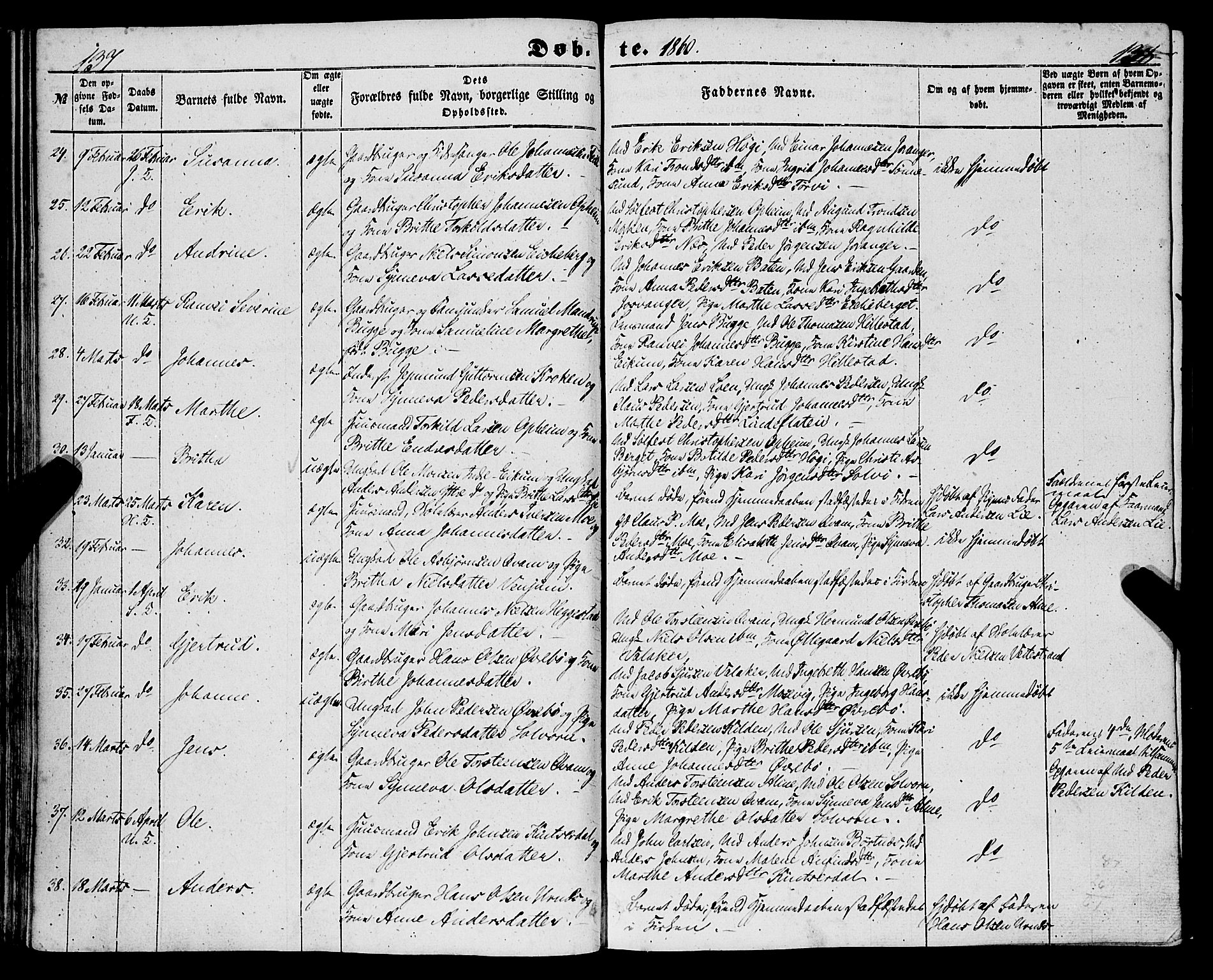 Hafslo sokneprestembete, AV/SAB-A-80301/H/Haa/Haaa/L0009: Parish register (official) no. A 9, 1852-1873, p. 137-138