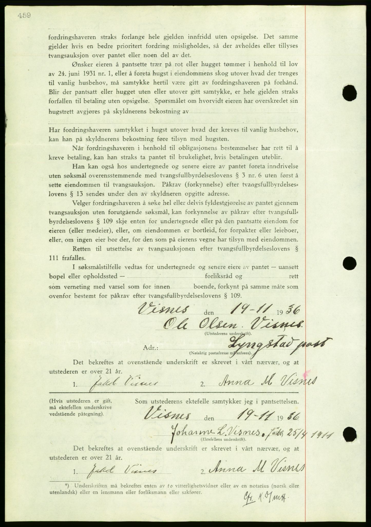 Nordmøre sorenskriveri, AV/SAT-A-4132/1/2/2Ca/L0090: Mortgage book no. B80, 1936-1937, Diary no: : 2653/1936