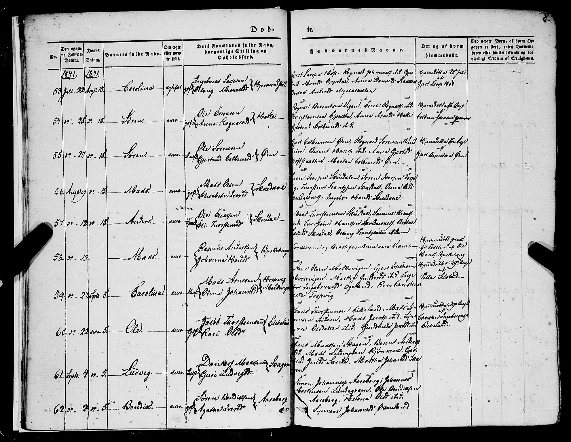 Gaular sokneprestembete, AV/SAB-A-80001/H/Haa: Parish register (official) no. A 4I, 1840-1859, p. 8