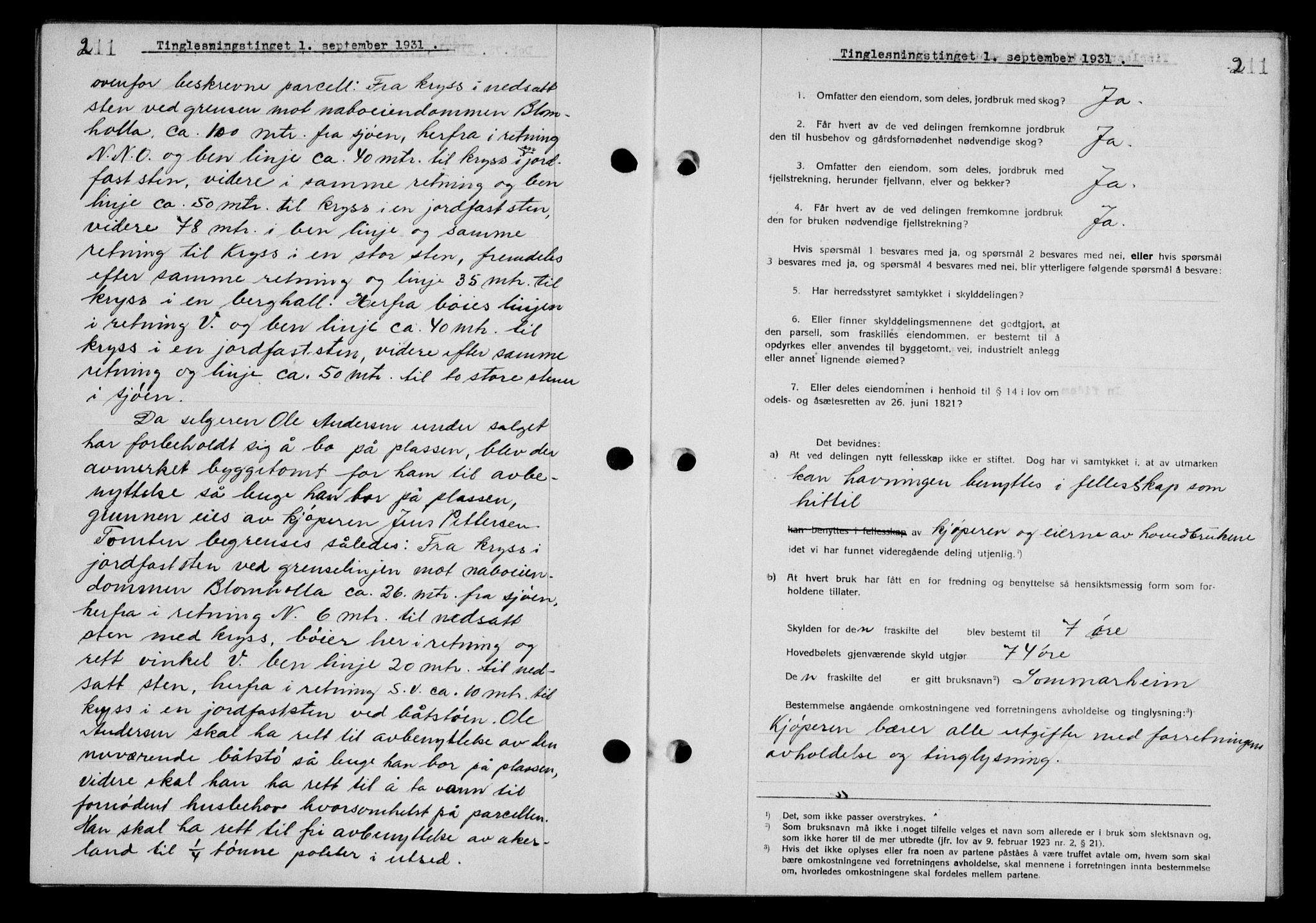 Steigen og Ofoten sorenskriveri, SAT/A-0030/1/2/2C/L0019: Mortgage book no. 22, 1931-1931, Deed date: 01.09.1931