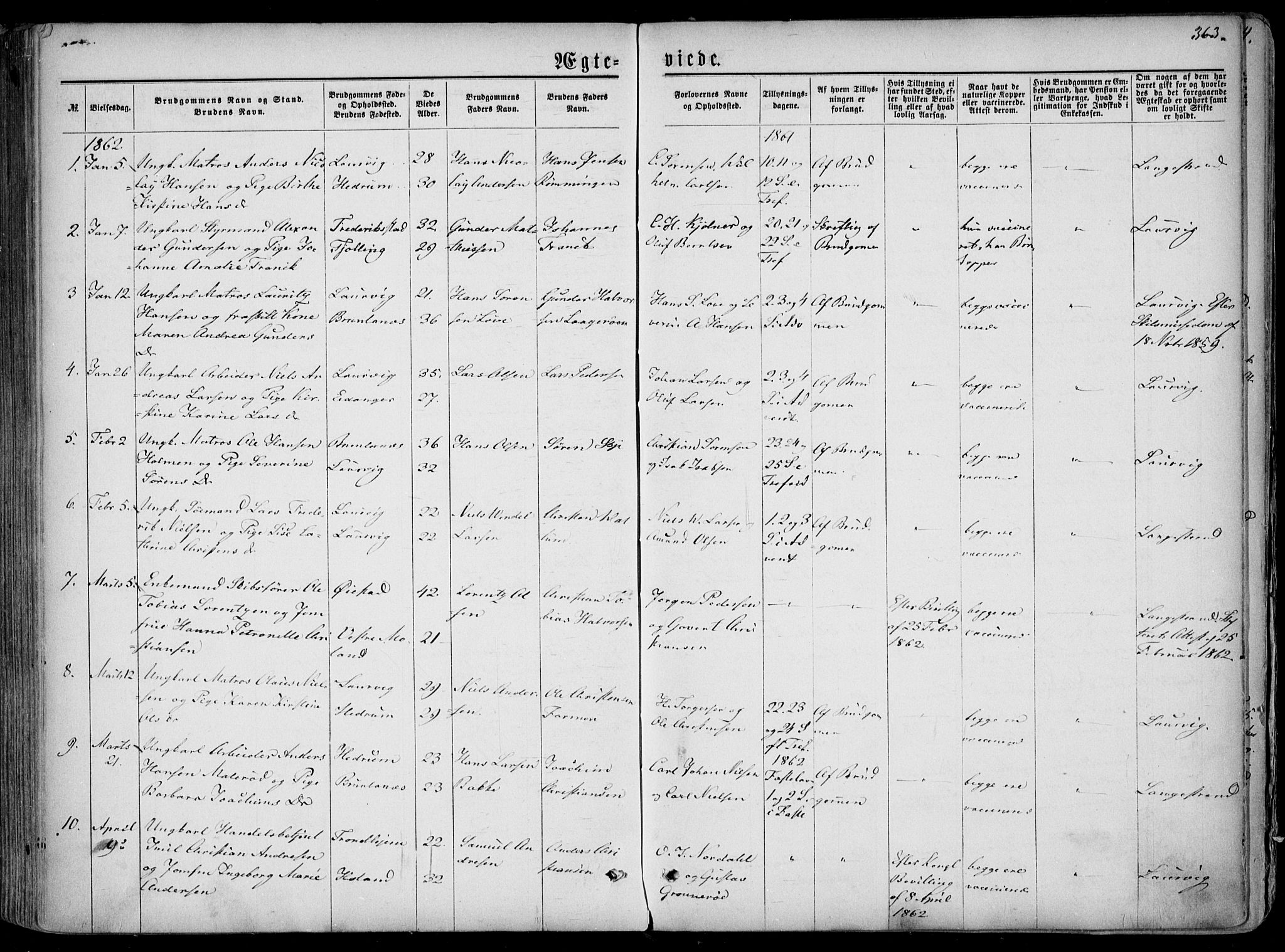 Larvik kirkebøker, SAKO/A-352/F/Fa/L0004: Parish register (official) no. I 4, 1856-1870, p. 363