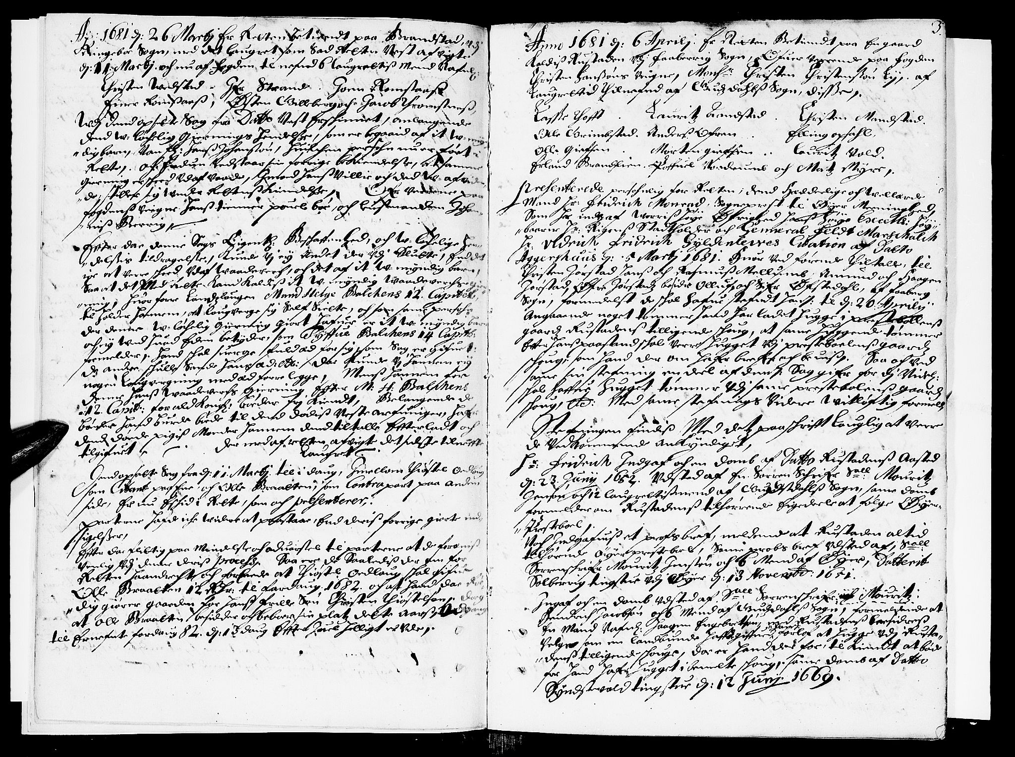 Sorenskriverier i Gudbrandsdalen, SAH/TING-036/G/Gb/Gbb/L0011: Tingbok - Sør-Gudbrandsdal, 1681, p. 2b-3a