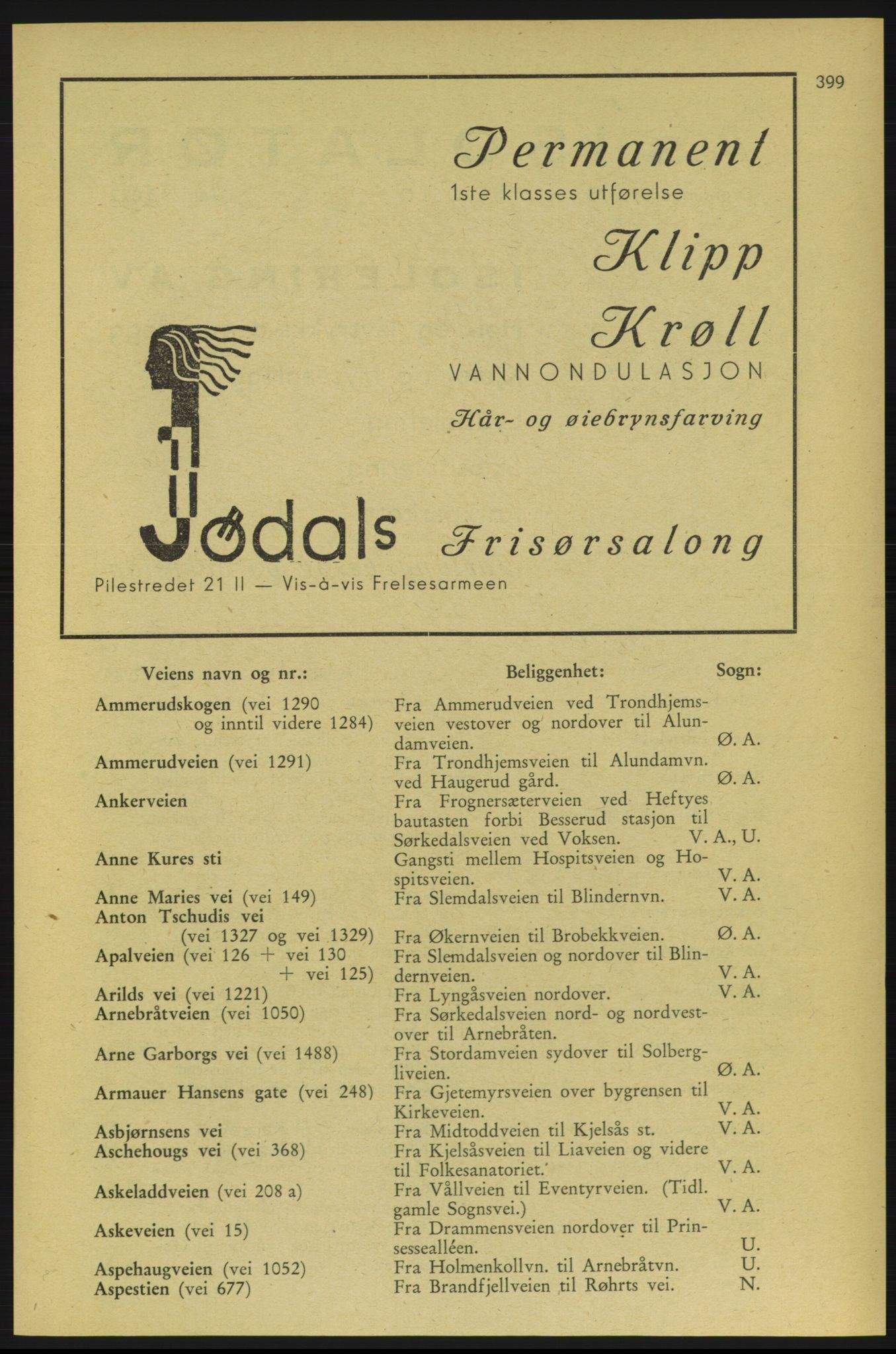 Aker adressebok/adressekalender, PUBL/001/A/006: Aker adressebok, 1937-1938, p. 399