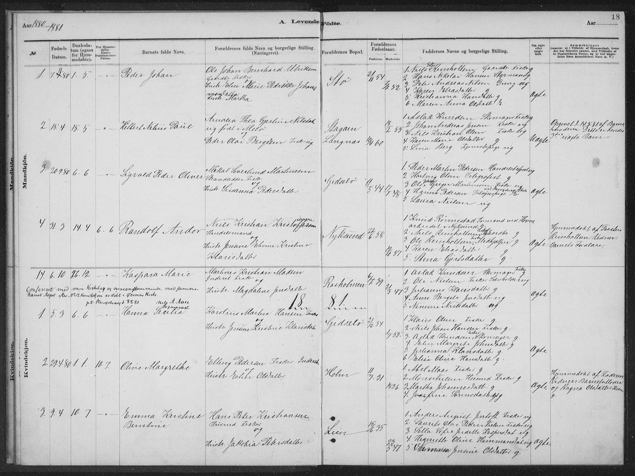 Ministerialprotokoller, klokkerbøker og fødselsregistre - Nordland, AV/SAT-A-1459/894/L1359: Parish register (copy) no. 894C02, 1877-1884, p. 18