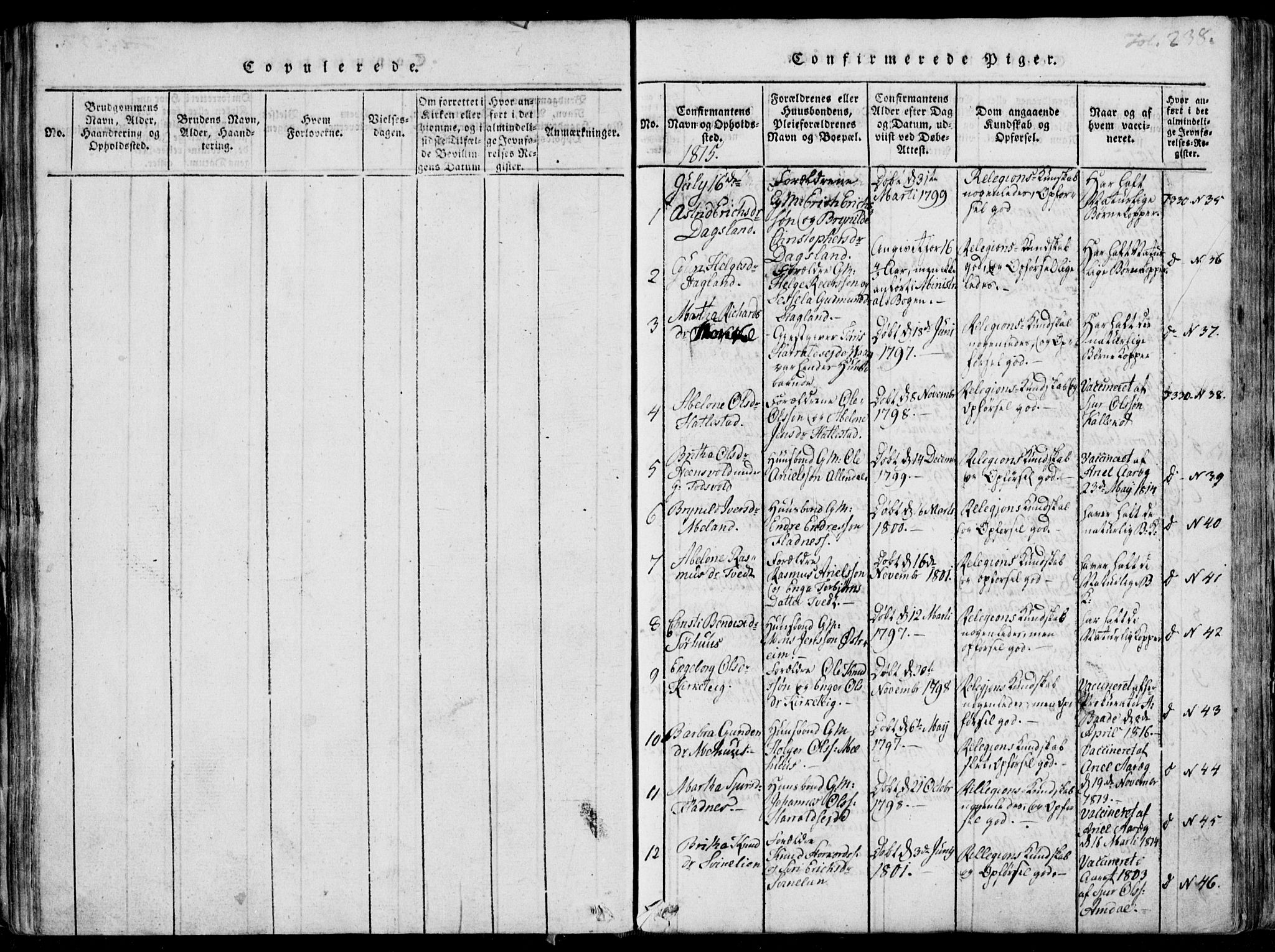 Skjold sokneprestkontor, SAST/A-101847/H/Ha/Haa/L0003: Parish register (official) no. A 3, 1815-1835, p. 238