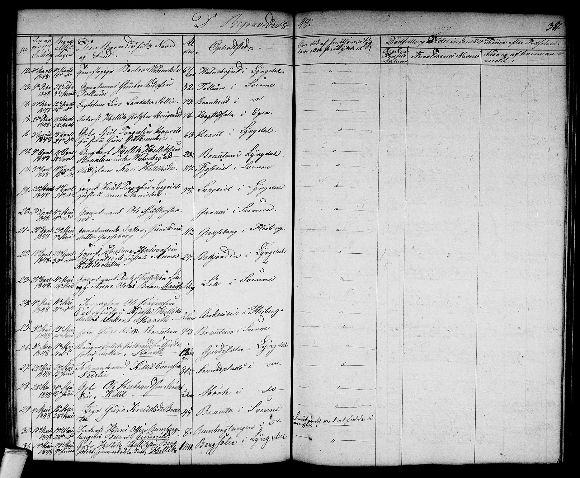 Flesberg kirkebøker, AV/SAKO-A-18/G/Ga/L0002: Parish register (copy) no. I 2, 1834-1860, p. 381