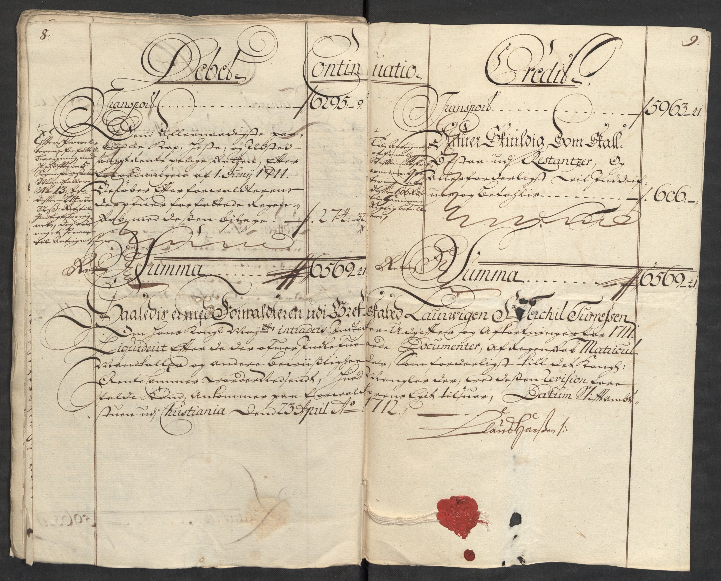 Rentekammeret inntil 1814, Reviderte regnskaper, Fogderegnskap, AV/RA-EA-4092/R33/L1983: Fogderegnskap Larvik grevskap, 1711, p. 24