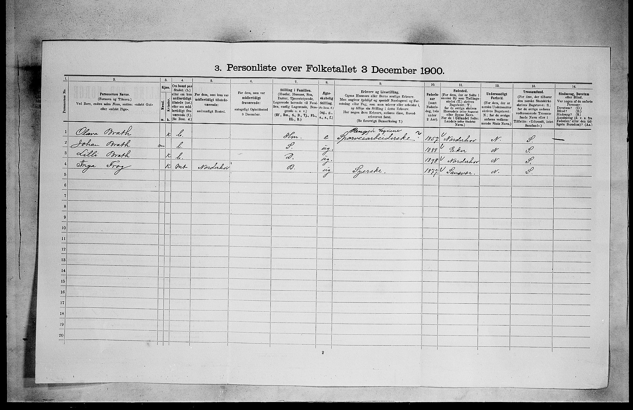 SAO, 1900 census for Kristiania, 1900, p. 4131