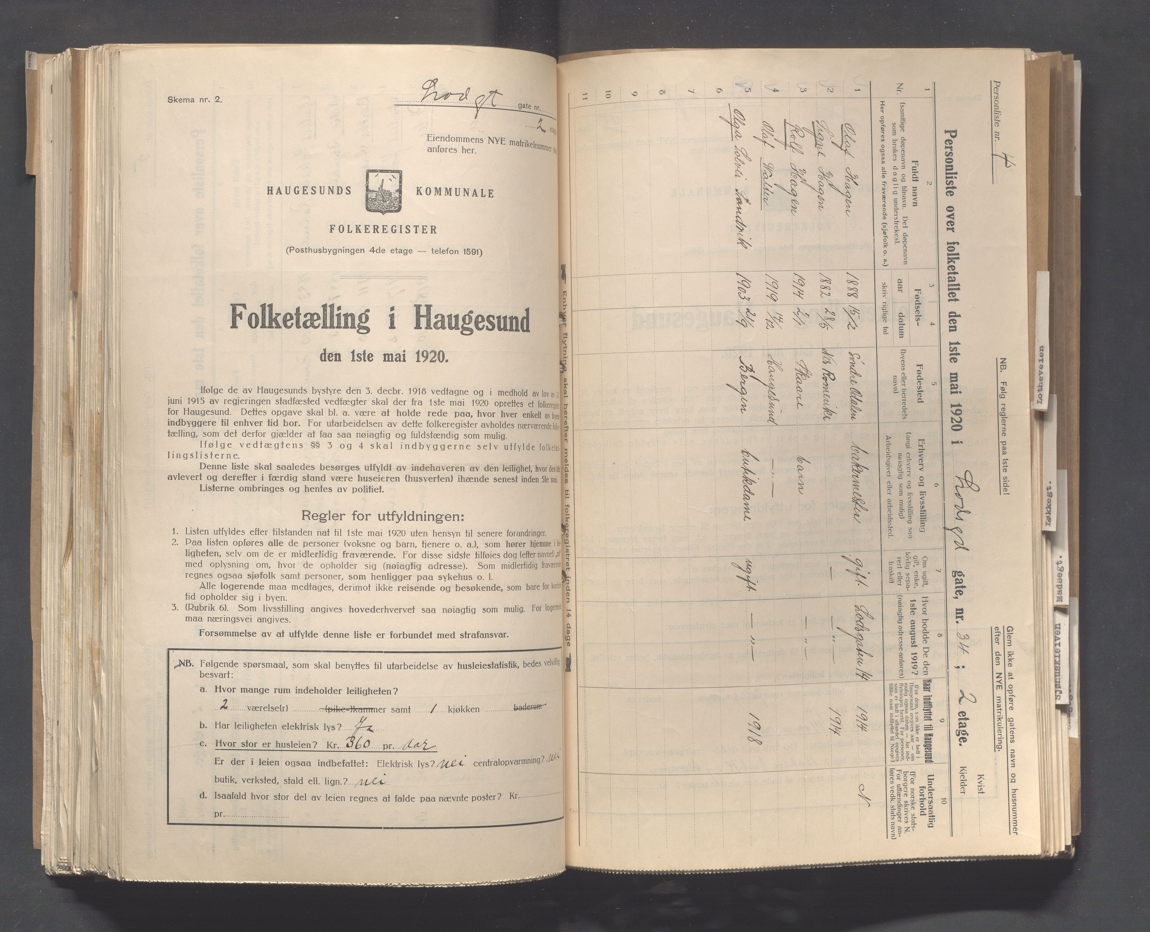 IKAR, Local census 1.5.1920 for Haugesund, 1920, p. 6181