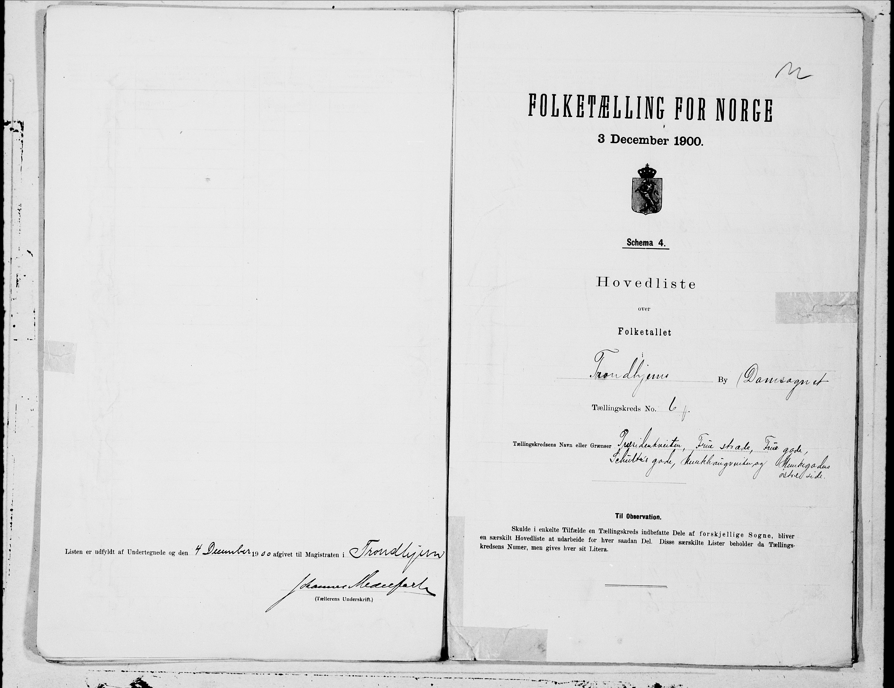 SAT, 1900 census for Trondheim, 1900, p. 11