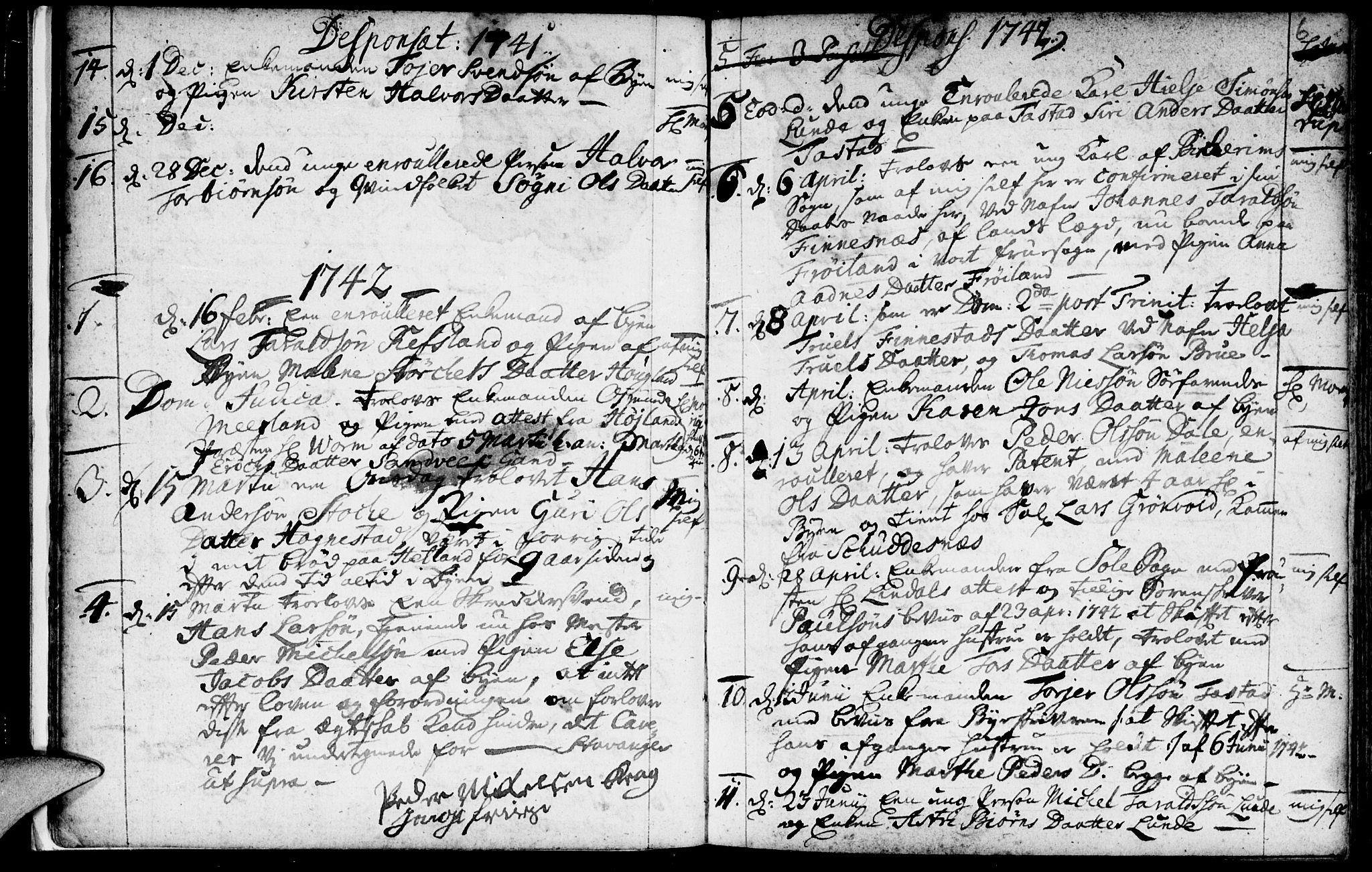 Domkirken sokneprestkontor, AV/SAST-A-101812/001/30/30BA/L0003: Parish register (official) no. A 3 /1, 1738-1760, p. 6