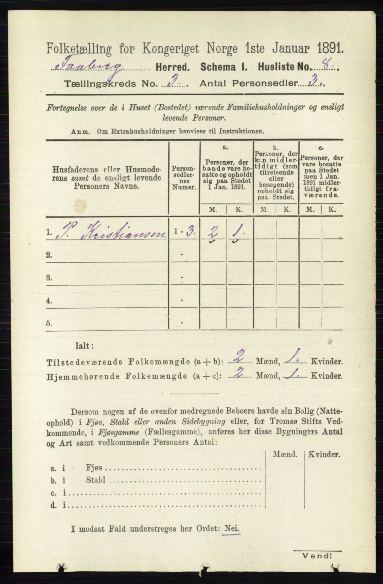 RA, 1891 census for 0524 Fåberg, 1891, p. 808