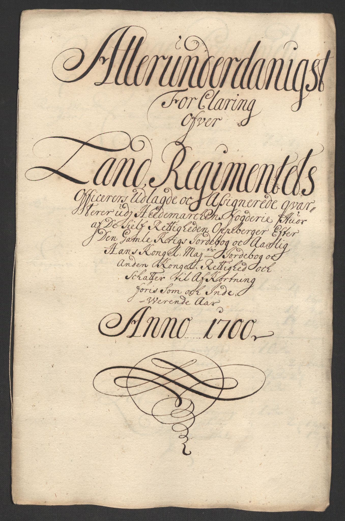 Rentekammeret inntil 1814, Reviderte regnskaper, Fogderegnskap, AV/RA-EA-4092/R16/L1039: Fogderegnskap Hedmark, 1700, p. 126