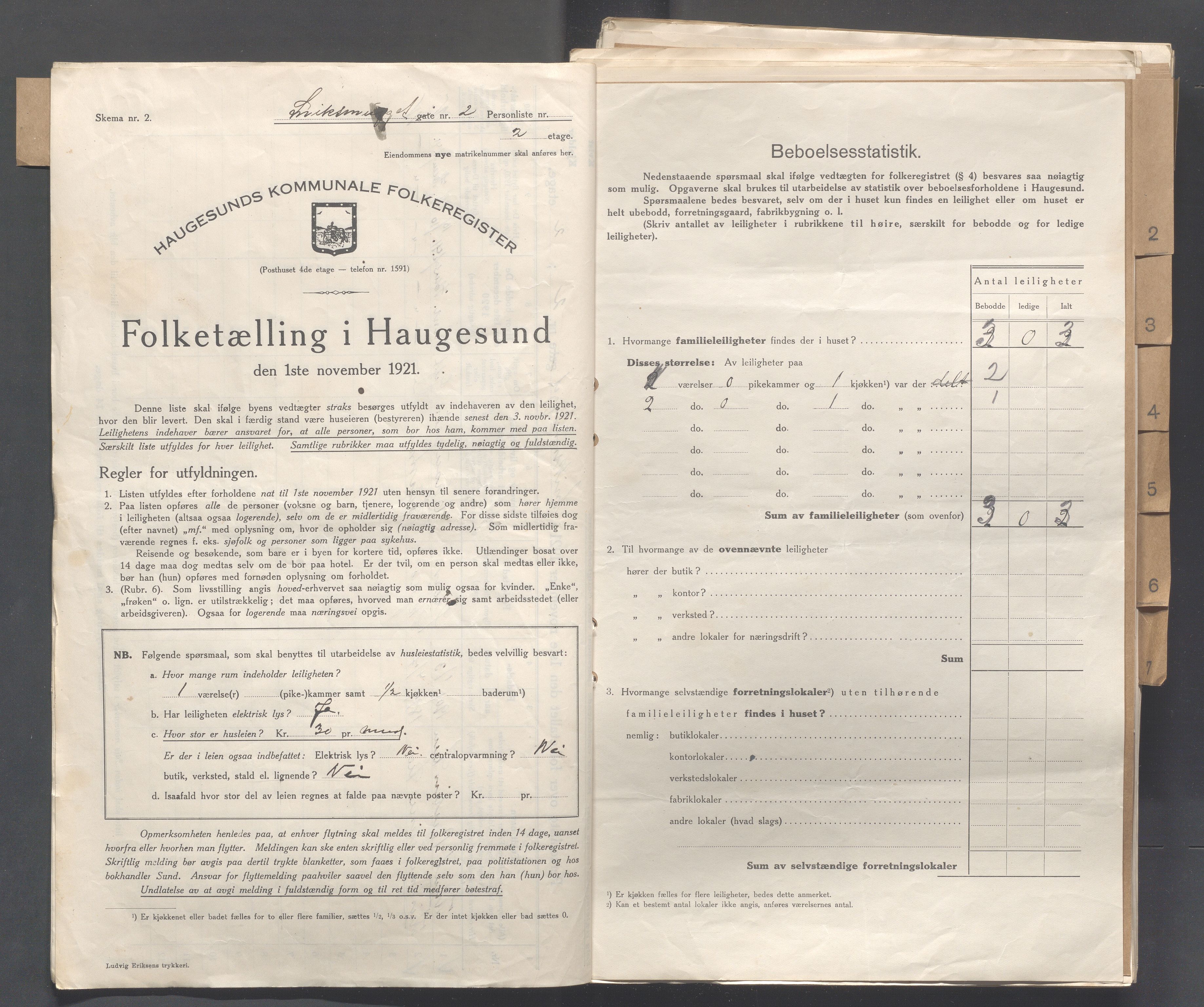 IKAR, Local census 1.11.1921 for Haugesund, 1921, p. 4276