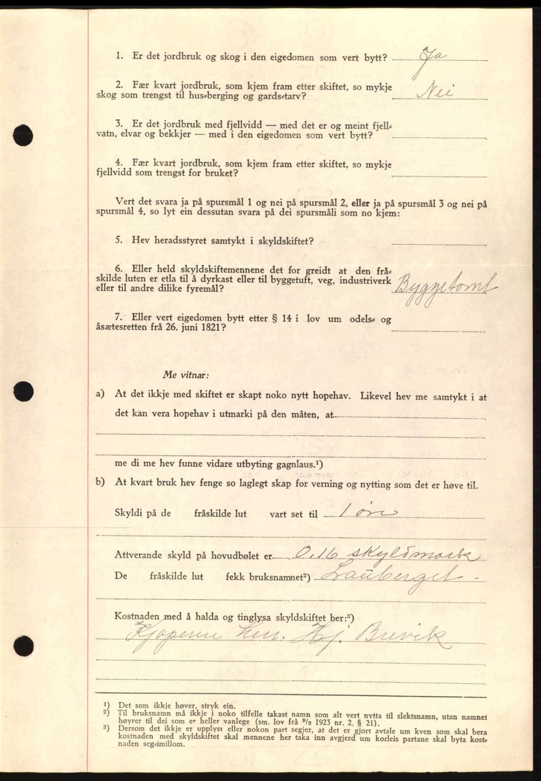 Romsdal sorenskriveri, AV/SAT-A-4149/1/2/2C: Mortgage book no. A14, 1943-1943, Diary no: : 455/1943